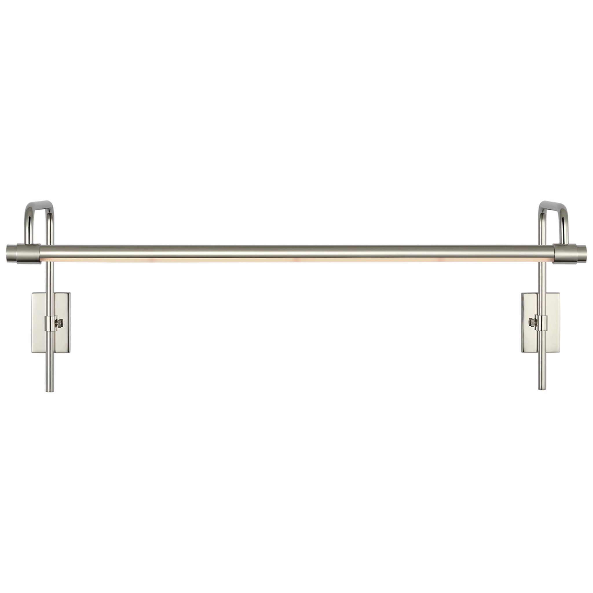Thomas O'Brien Kidd 24" Frame Mount Picture Light in Polished Nickel Wall Light W24" x H8.75" - 9.75"
