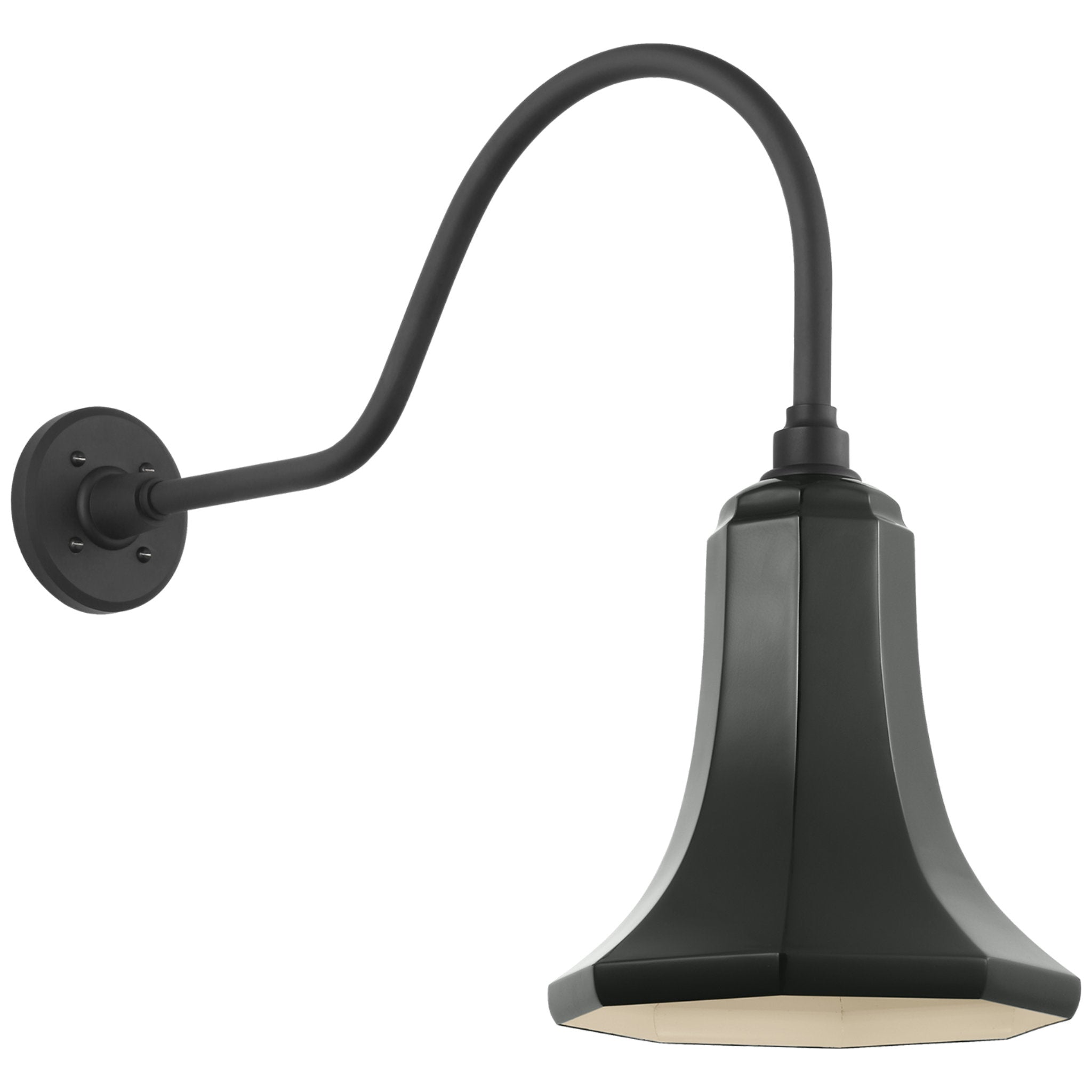 Thomas O'Brien Academy 23" Flynn Barn Light in Matte Black with 9.25" Green Savannah Shade Outdoor Lighting W9.25" x H20.25"