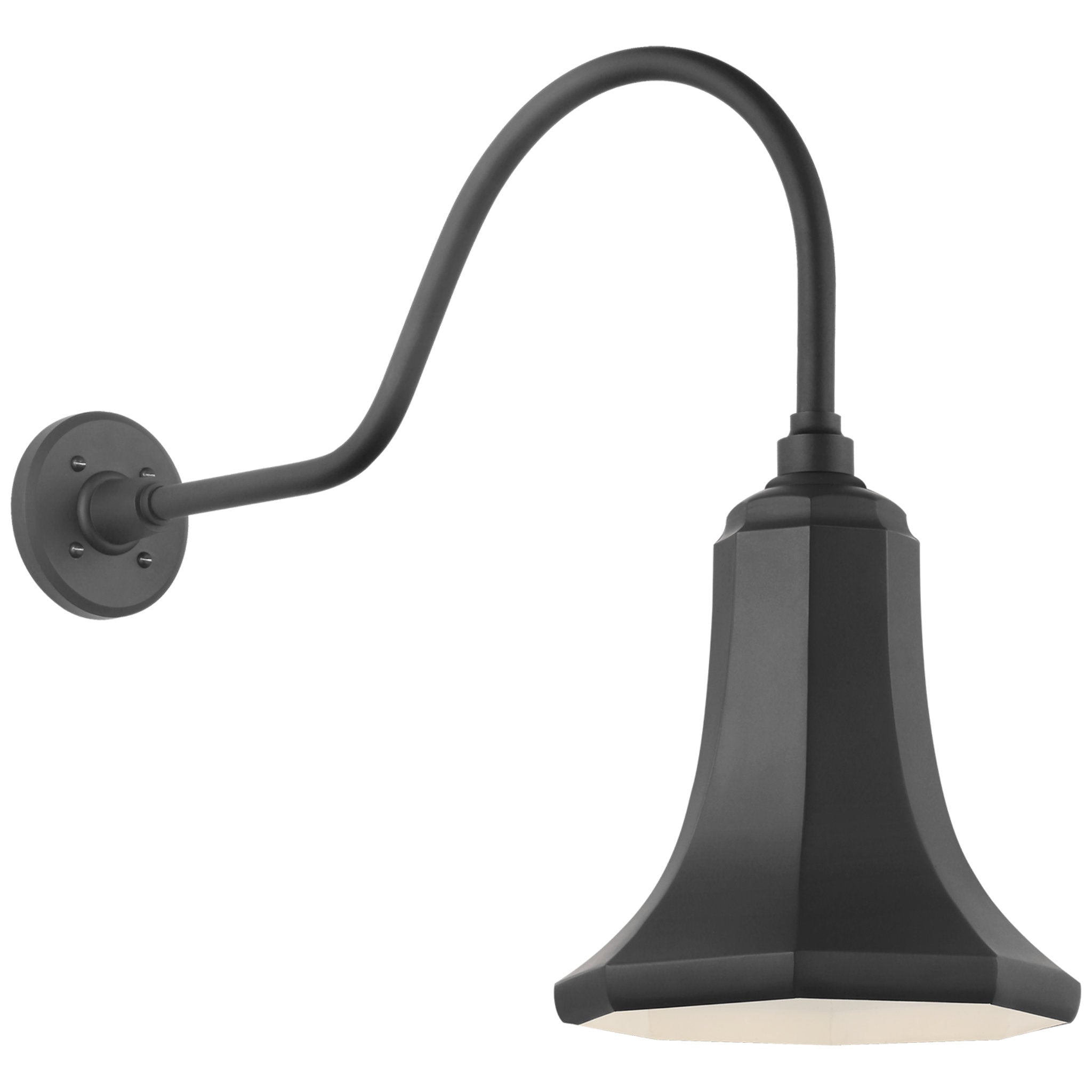 Thomas O'Brien Academy 23" Flynn Barn Light in Matte Black with 9.25" Savannah Shade Outdoor Lighting W9.25" x H20.25"