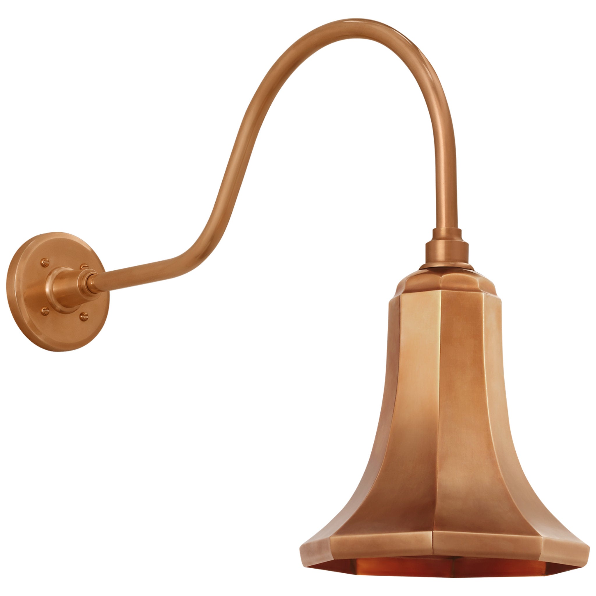 Thomas O'Brien Academy 23" Flynn Barn Light in Soft Copper with 9.25" Savannah Shade Outdoor Lighting W9.25" x H20.25"