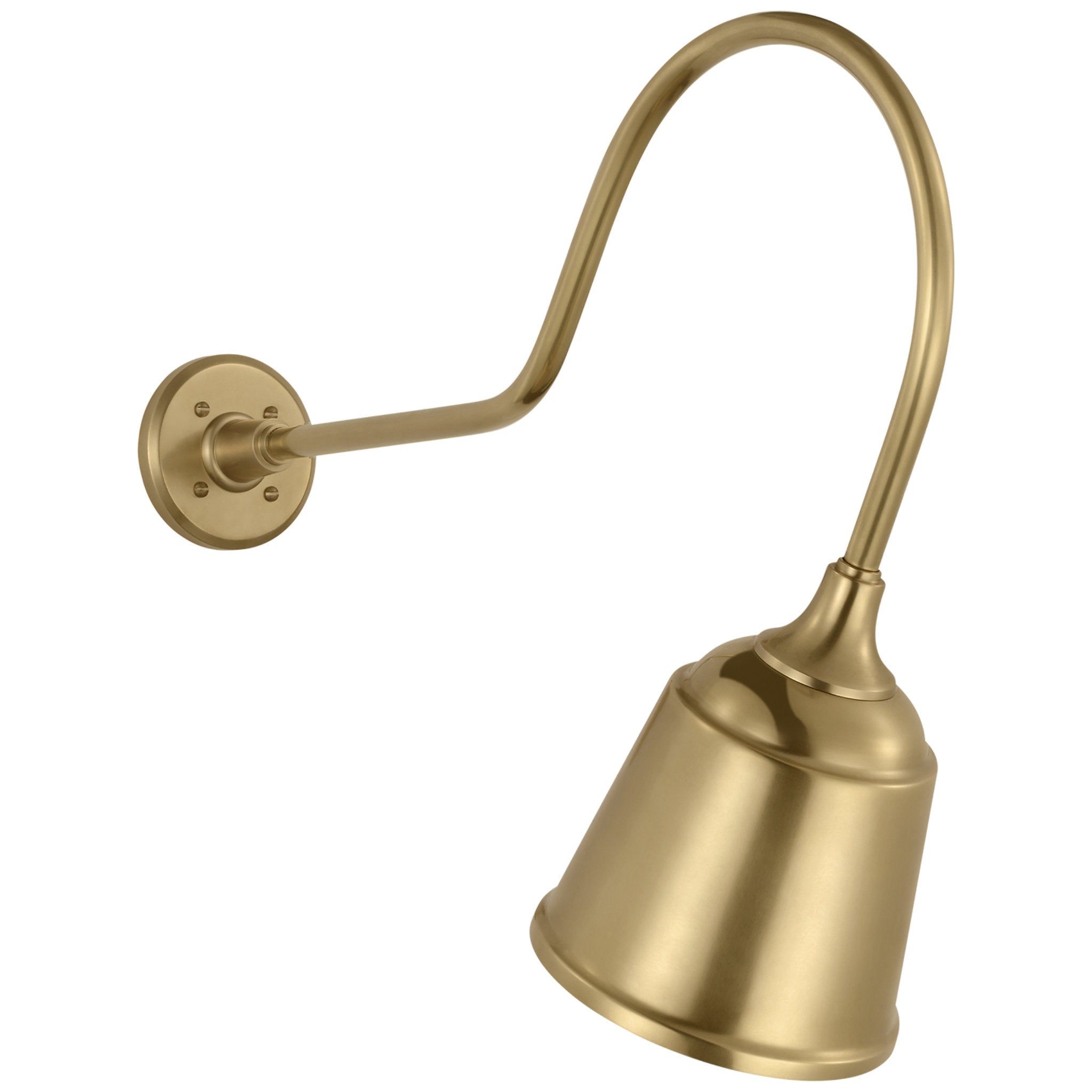 Thomas O'Brien Academy 26" Angled Flynn Barn Light in Hand-Rubbed Antique Brass with 8" Rockhouse Shade Outdoor Lighting W8" x H22"
