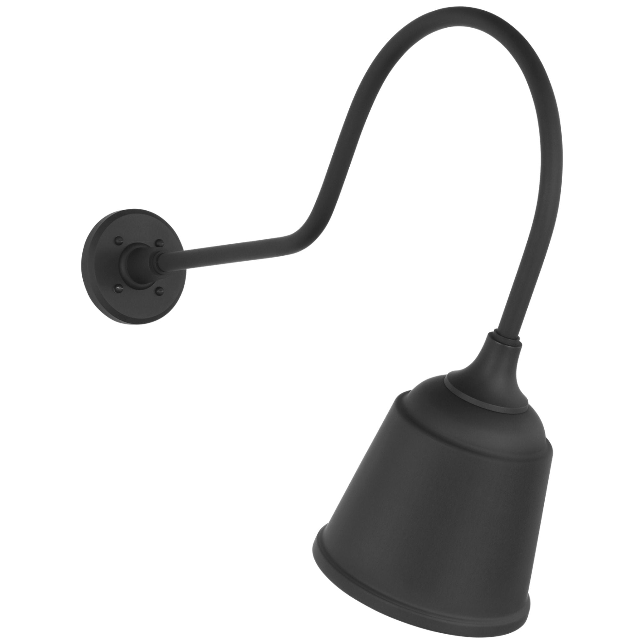 Thomas O'Brien Academy 26" Angled Flynn Barn Light in Matte Black with 8" Rockhouse Shade Outdoor Lighting W8" x H22"