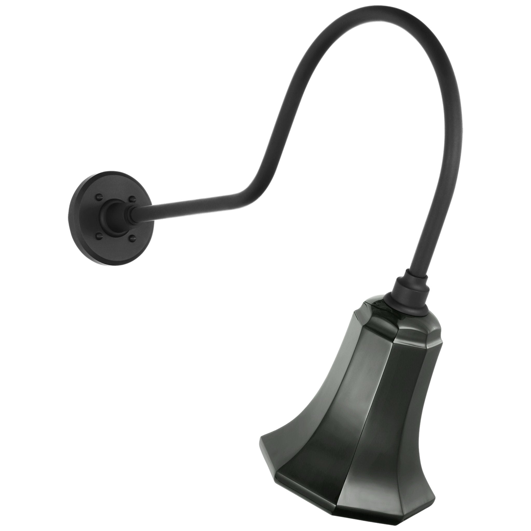 Thomas O'Brien Academy 26" Angled Flynn Barn Light in Matte Black with 7.5" Green Savannah Shade Outdoor Lighting W7.5" x H22.25"