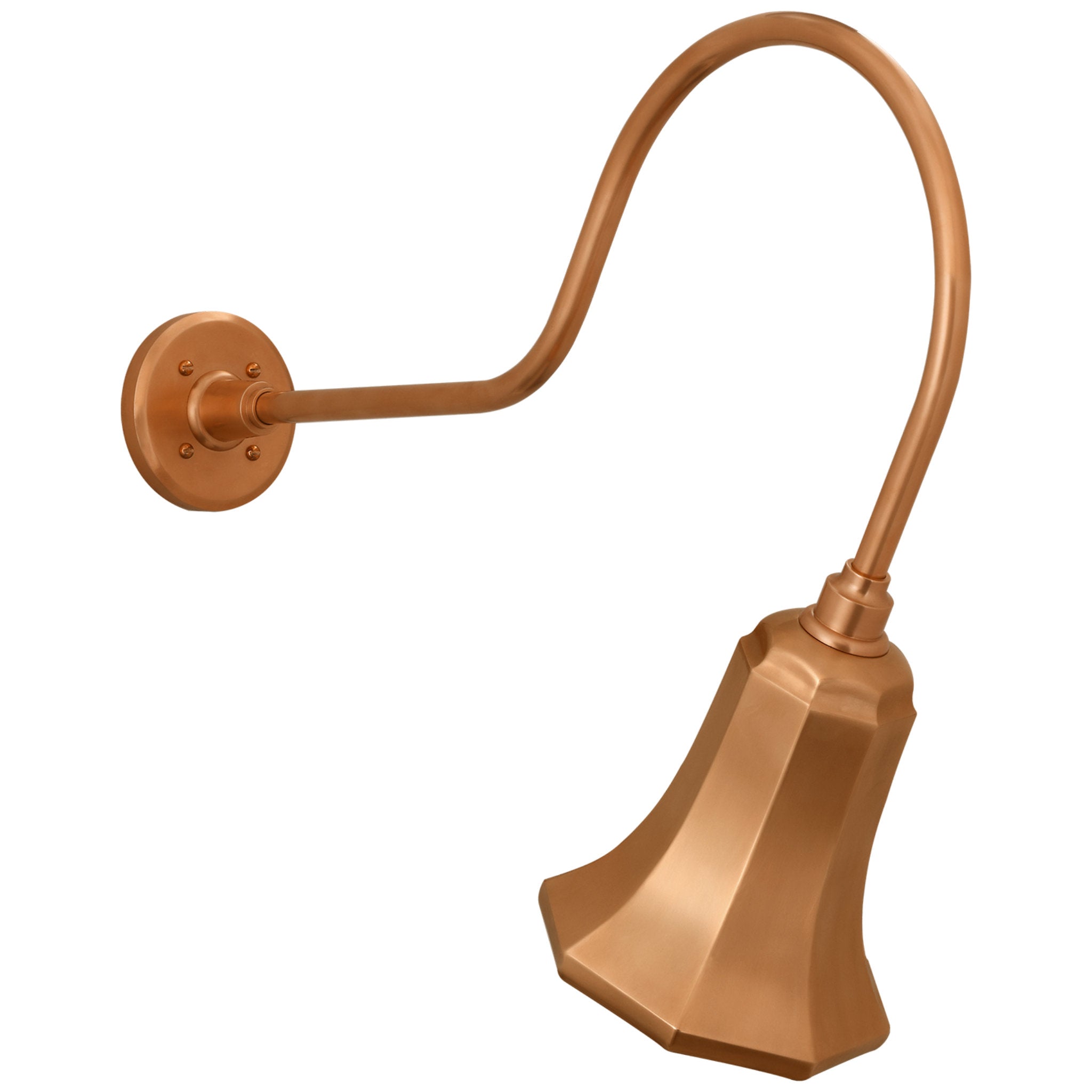 Thomas O'Brien Academy 26" Angled Flynn Barn Light in Soft Copper with 7.5" Savannah Shade Outdoor Lighting W7.5" x H22.25"