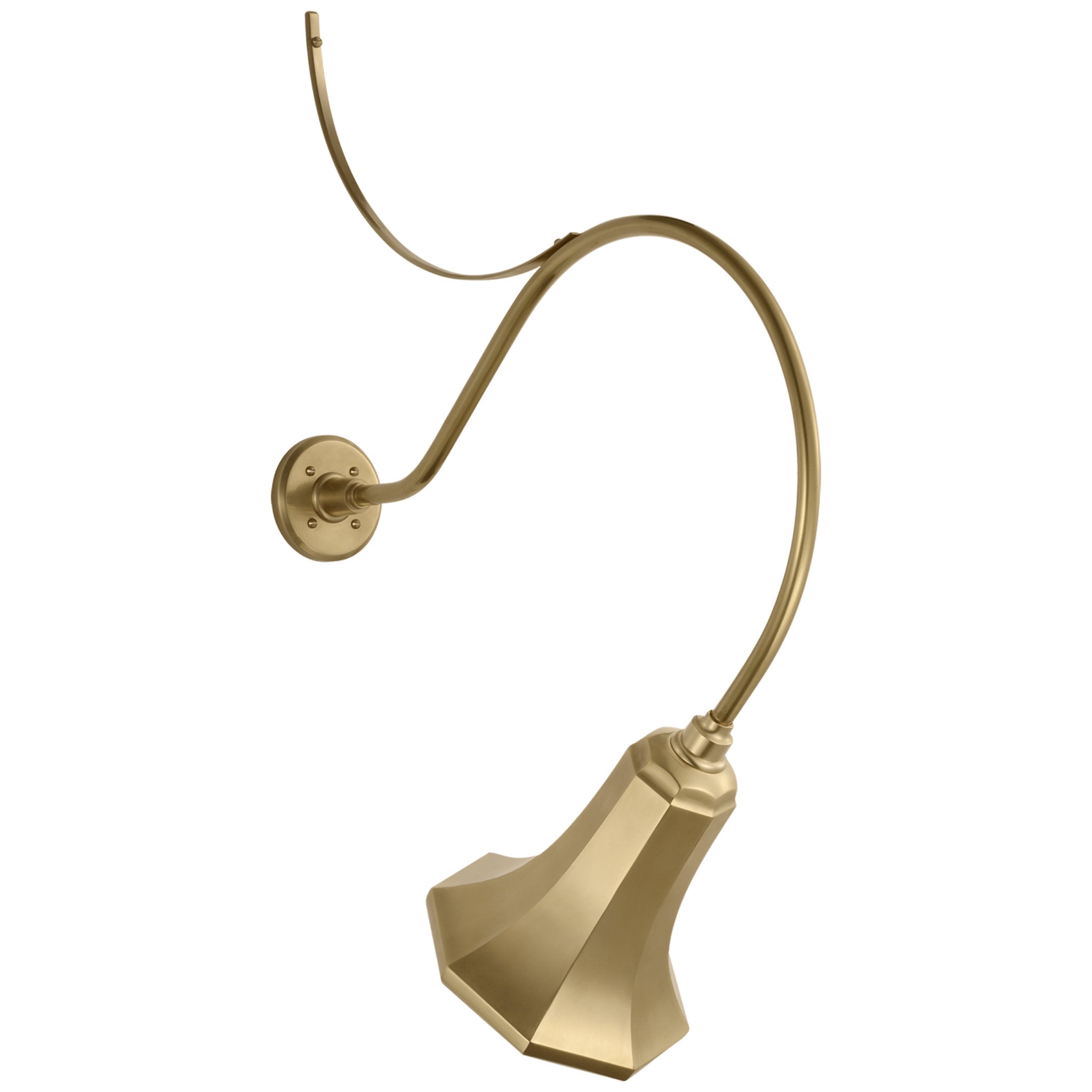 Thomas O'Brien Academy 26.5" Anchored Larrabee Barn Light in Hand-Rubbed Antique Brass with 9.25" Savannah Shade Outdoor Lighting W9.25" x H37.75"