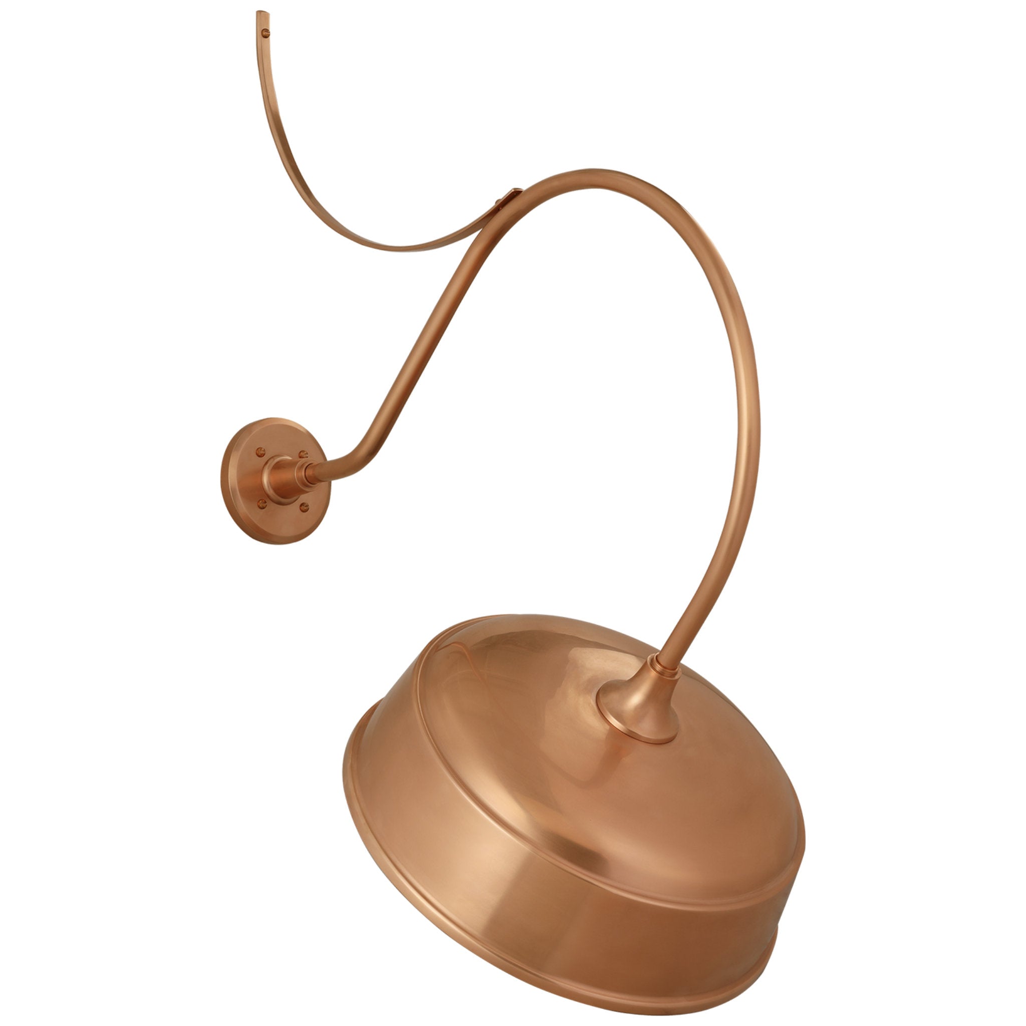 Thomas O'Brien Academy 26.5" Anchored Larrabee Barn Light in Soft Copper with 16" Rockhouse Shade Outdoor Lighting W16" x H37.75"