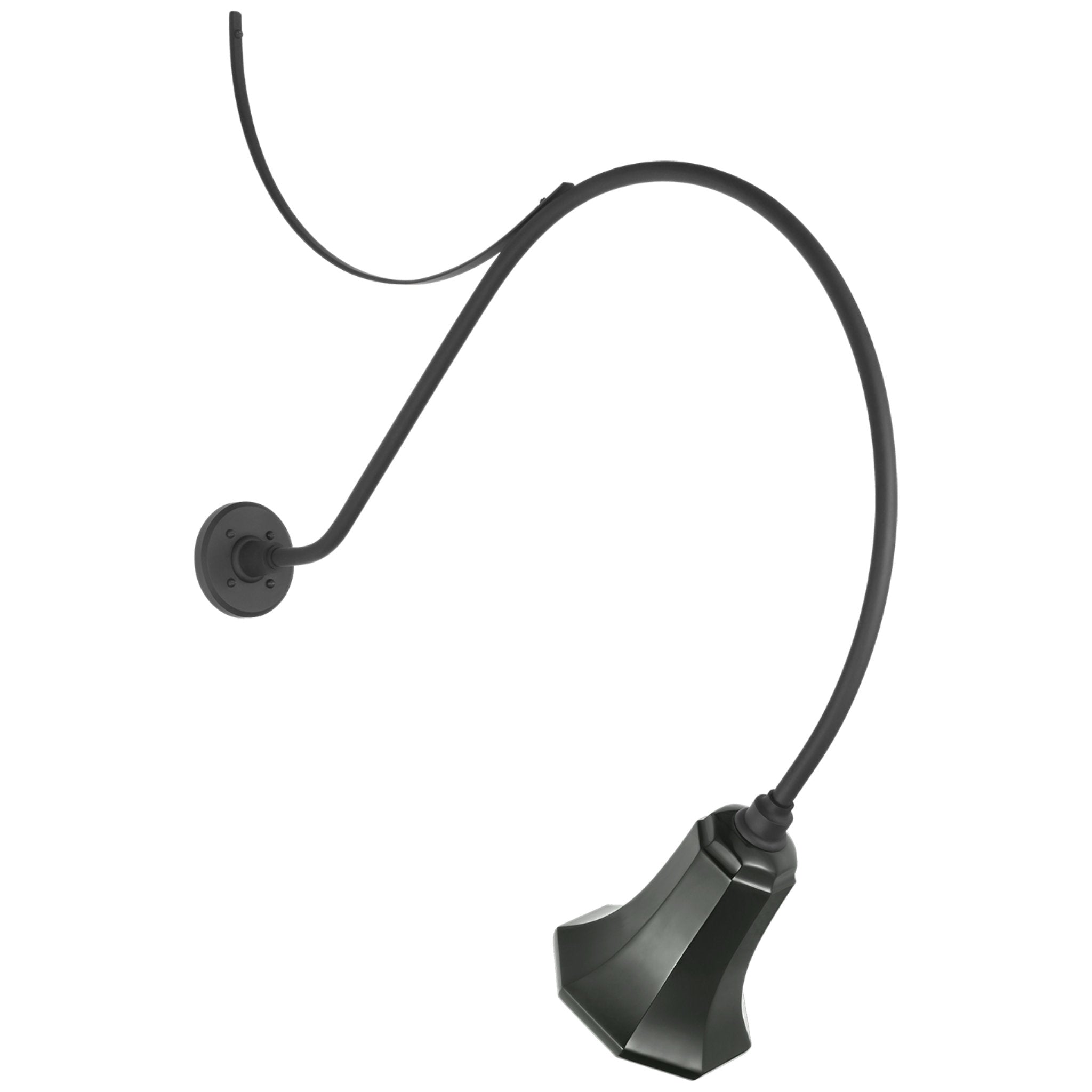 Thomas O'Brien Academy 36" Anchored Larrabee Barn Light in Matte Black with 7.5" Green Savannah Shade Outdoor Lighting W7.5" x H42.25"