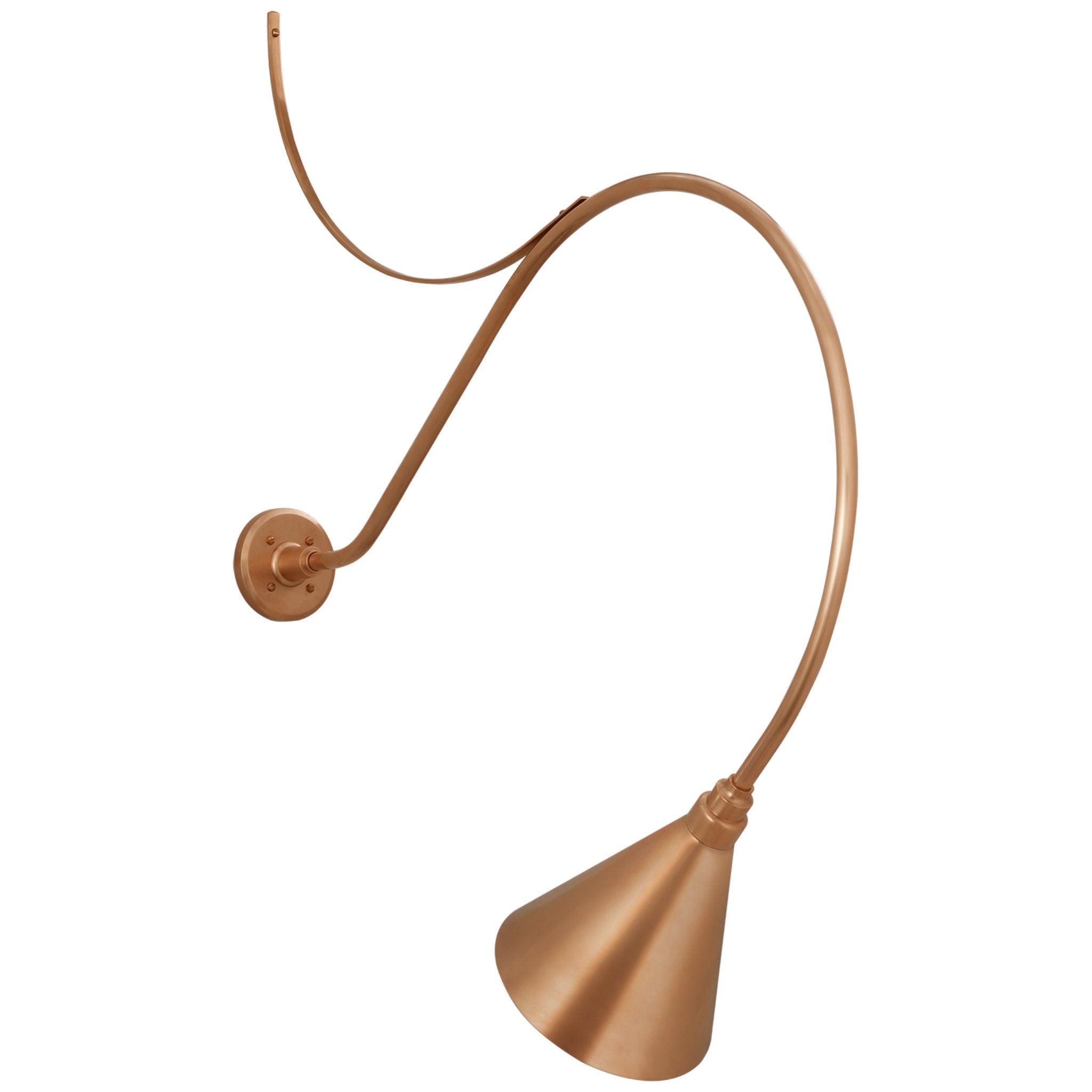 Thomas O'Brien Academy 36" Anchored Larrabee Barn Light in Soft Copper with 9" Conical Savannah Shade Outdoor Lighting W9" x H43.5"