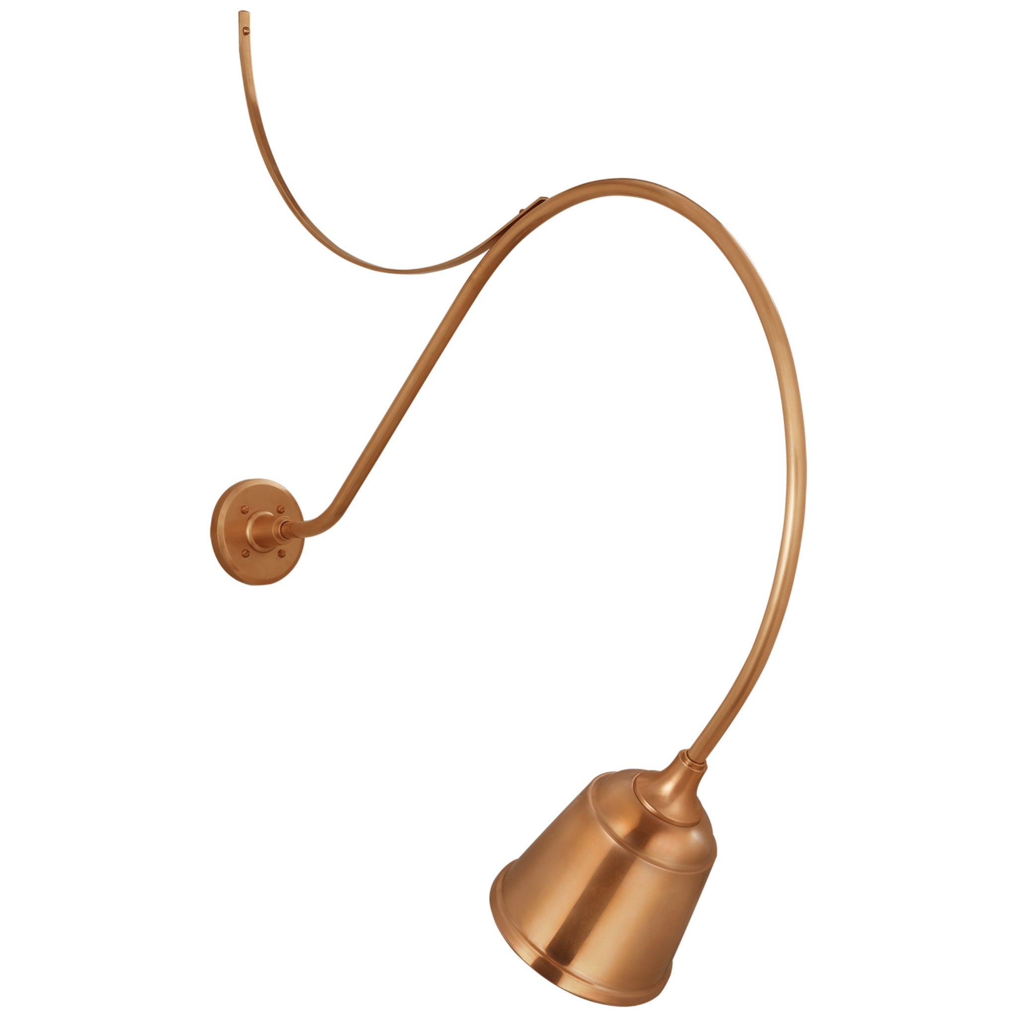 Thomas O'Brien Academy 36" Anchored Larrabee Barn Light in Soft Copper with 8" Rockhouse Shade Outdoor Lighting W8" x H42.25"