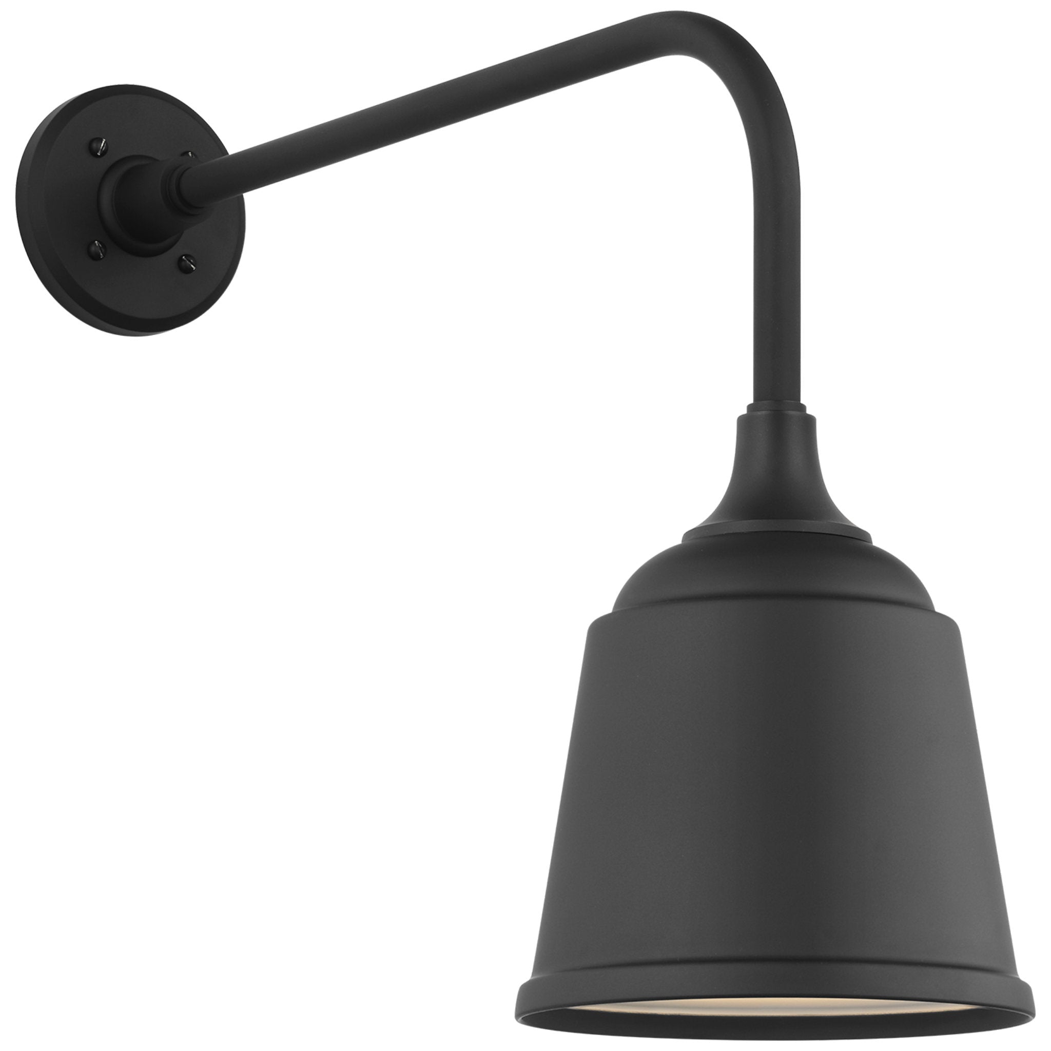 Thomas O'Brien Academy 20" Rex Barn Light in Matte Black with 8" Rockhouse Shade Outdoor Lighting W8" x H18.5"