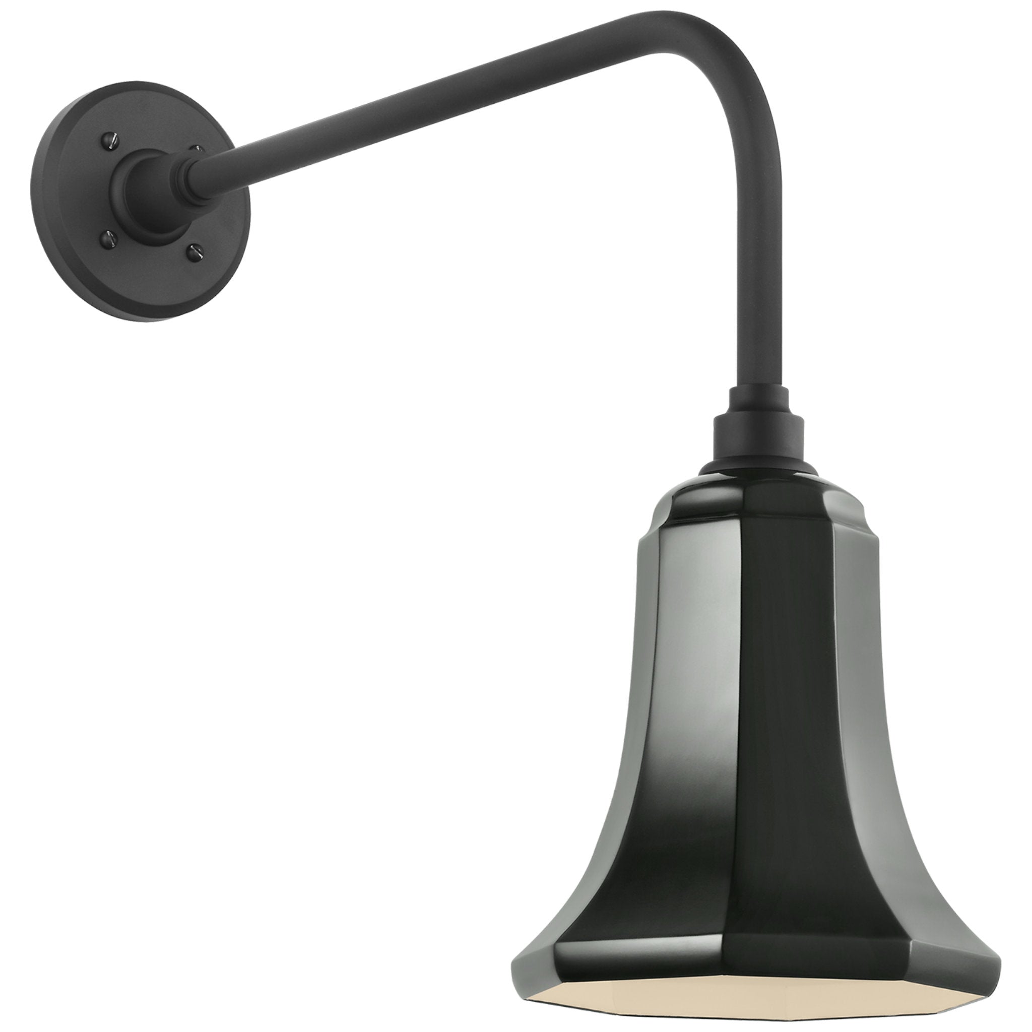 Thomas O'Brien Academy 20" Rex Barn Light in Matte Black with 7.5" Green Savannah Shade Outdoor Lighting W7.5" x H19"