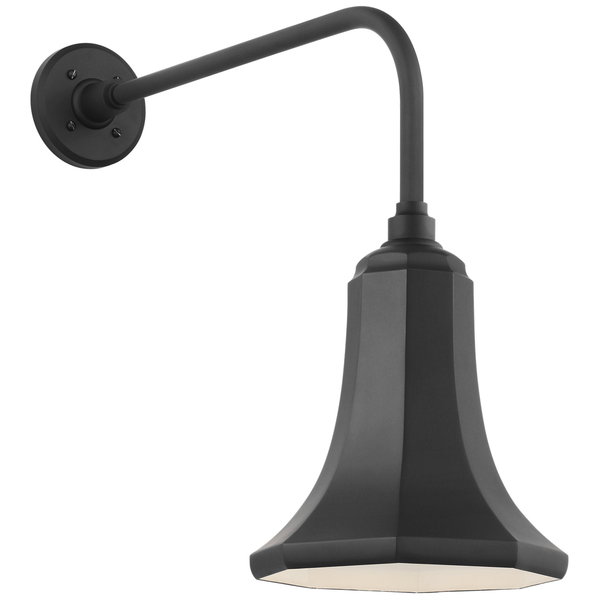 Thomas O'Brien Academy 20" Rex Barn Light in Matte Black with 9.25" Savannah Shade Outdoor Lighting W9.25" x H20.75"