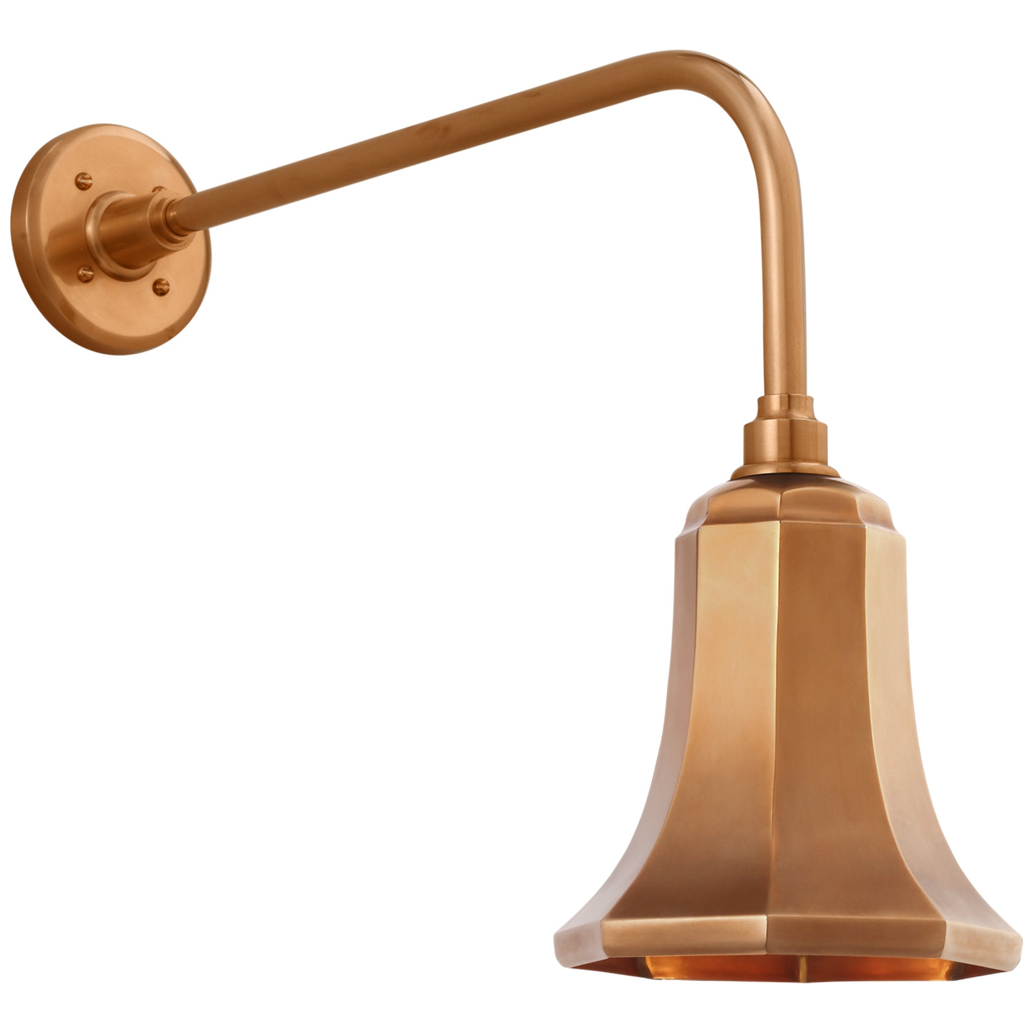 Thomas O'Brien Academy 20" Rex Barn Light in Soft Copper with 7.5" Savannah Shade Outdoor Lighting W7.5" x H19"