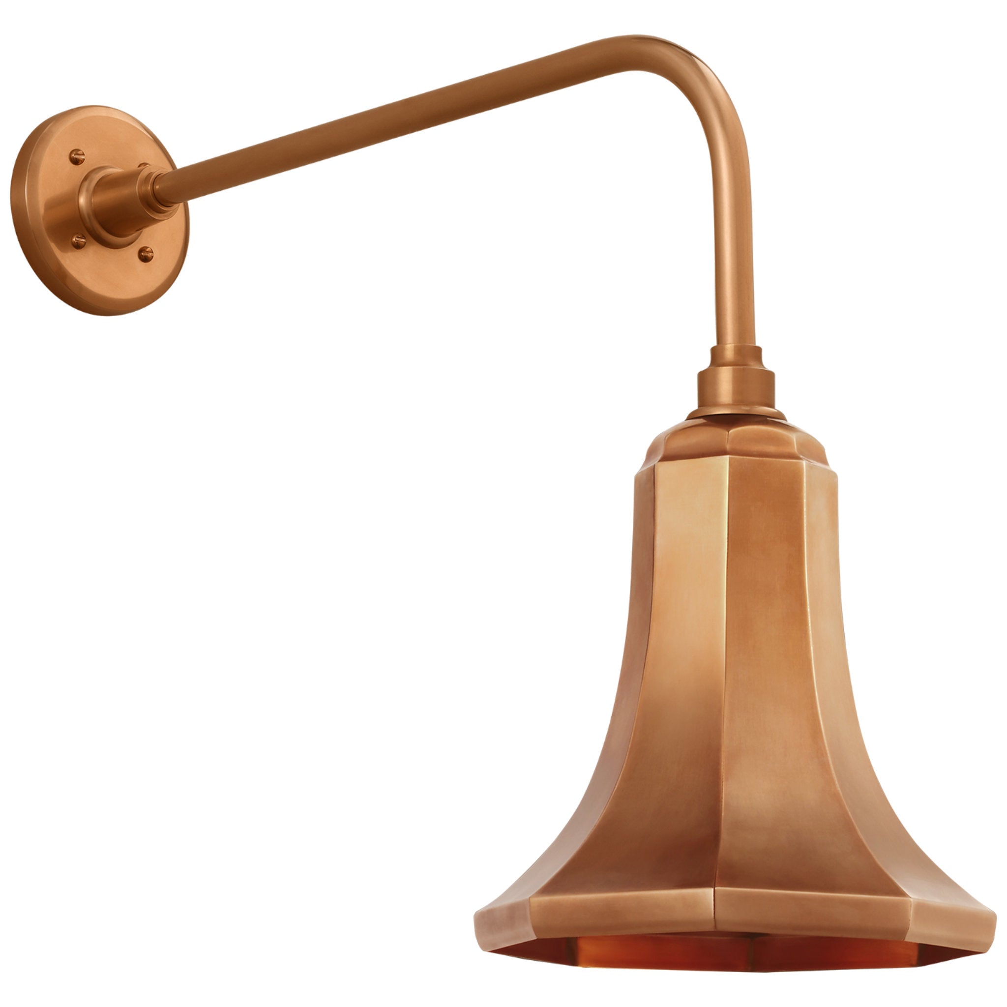 Thomas O'Brien Academy 20" Rex Barn Light in Soft Copper with 9.25" Savannah Shade Outdoor Lighting W9.25" x H20.75"