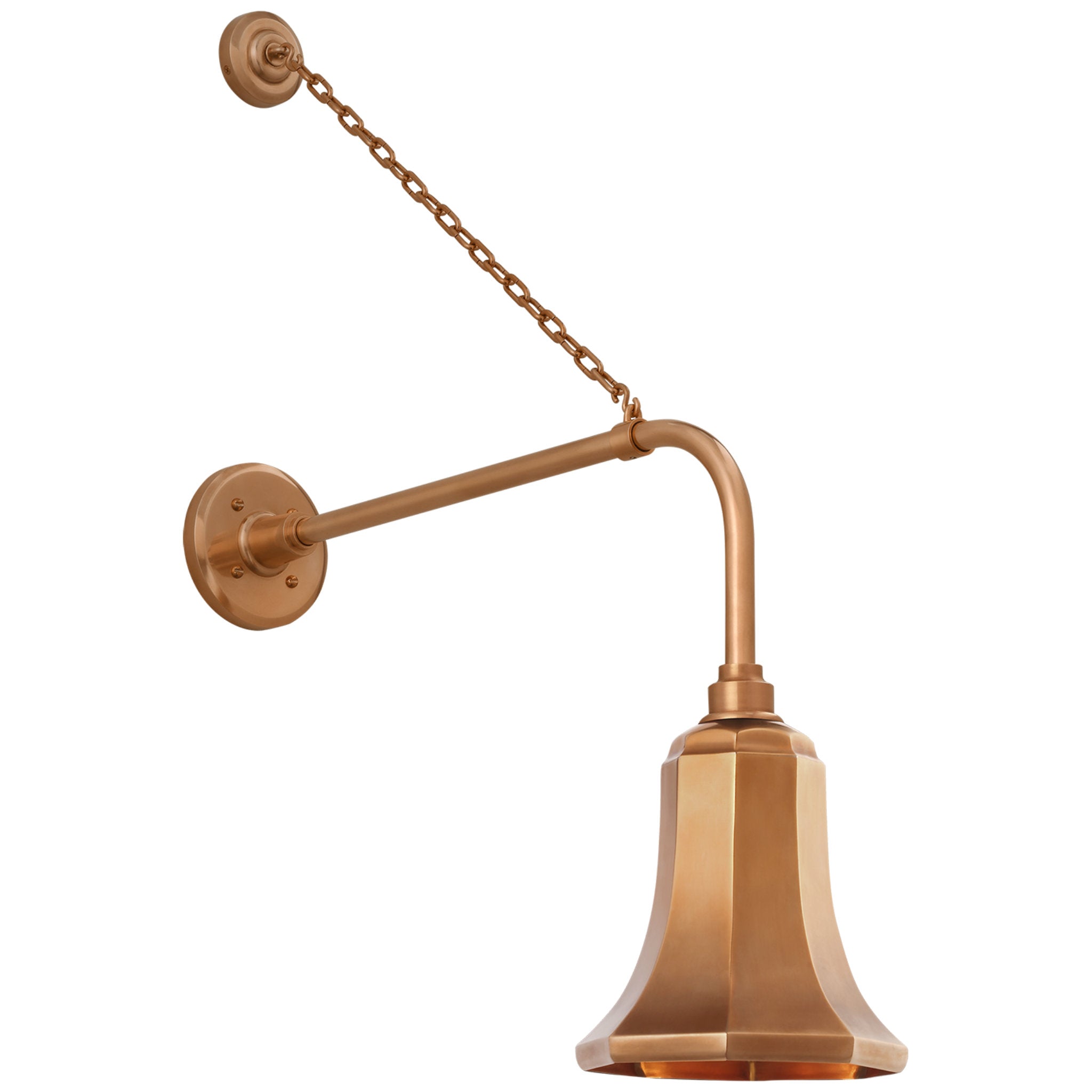 Thomas O'Brien Academy 20" Anchored Rex Barn Light in Soft Copper with 7.5" Savannah Shade Outdoor Lighting W7.5" x H31.75"