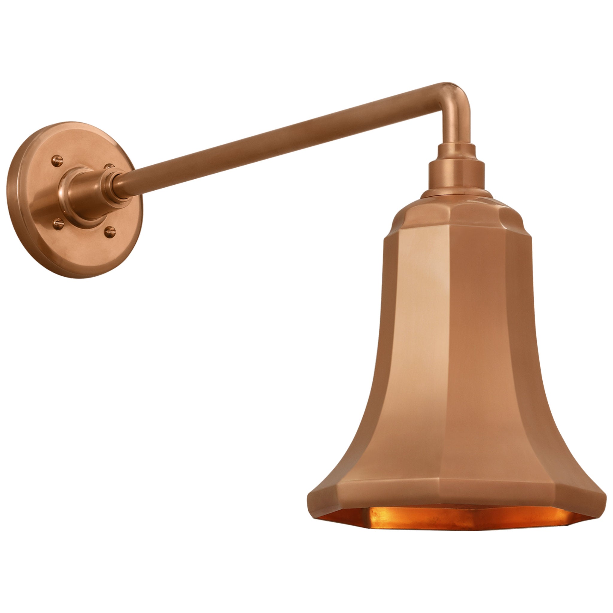 Thomas O'Brien Academy 17.5" Mack Barn Light in Soft Copper with 7.5" Savannah Shade Outdoor Lighting W7.5" x H13.75"