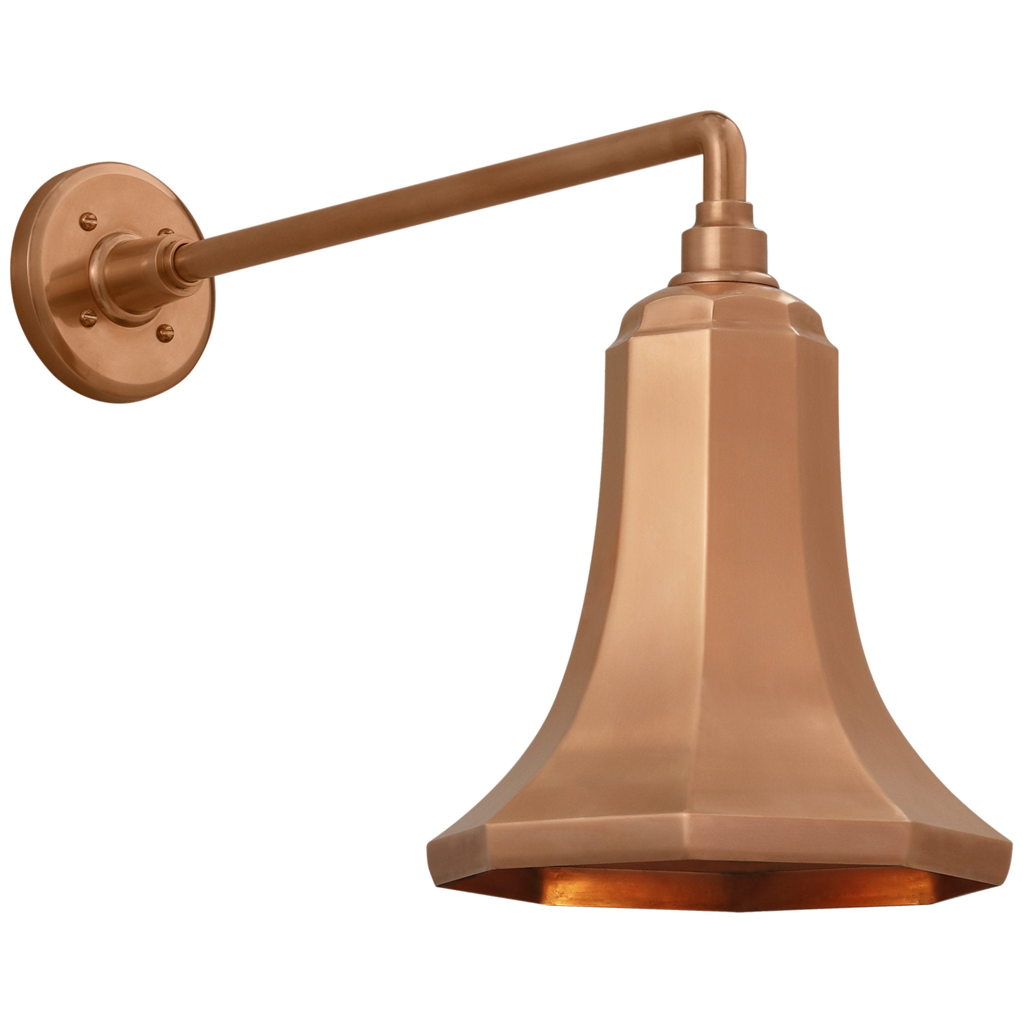 Thomas O'Brien Academy 17.5" Mack Barn Light in Soft Copper with 9.25" Savannah Shade Outdoor Lighting W9.25" x H15.5"