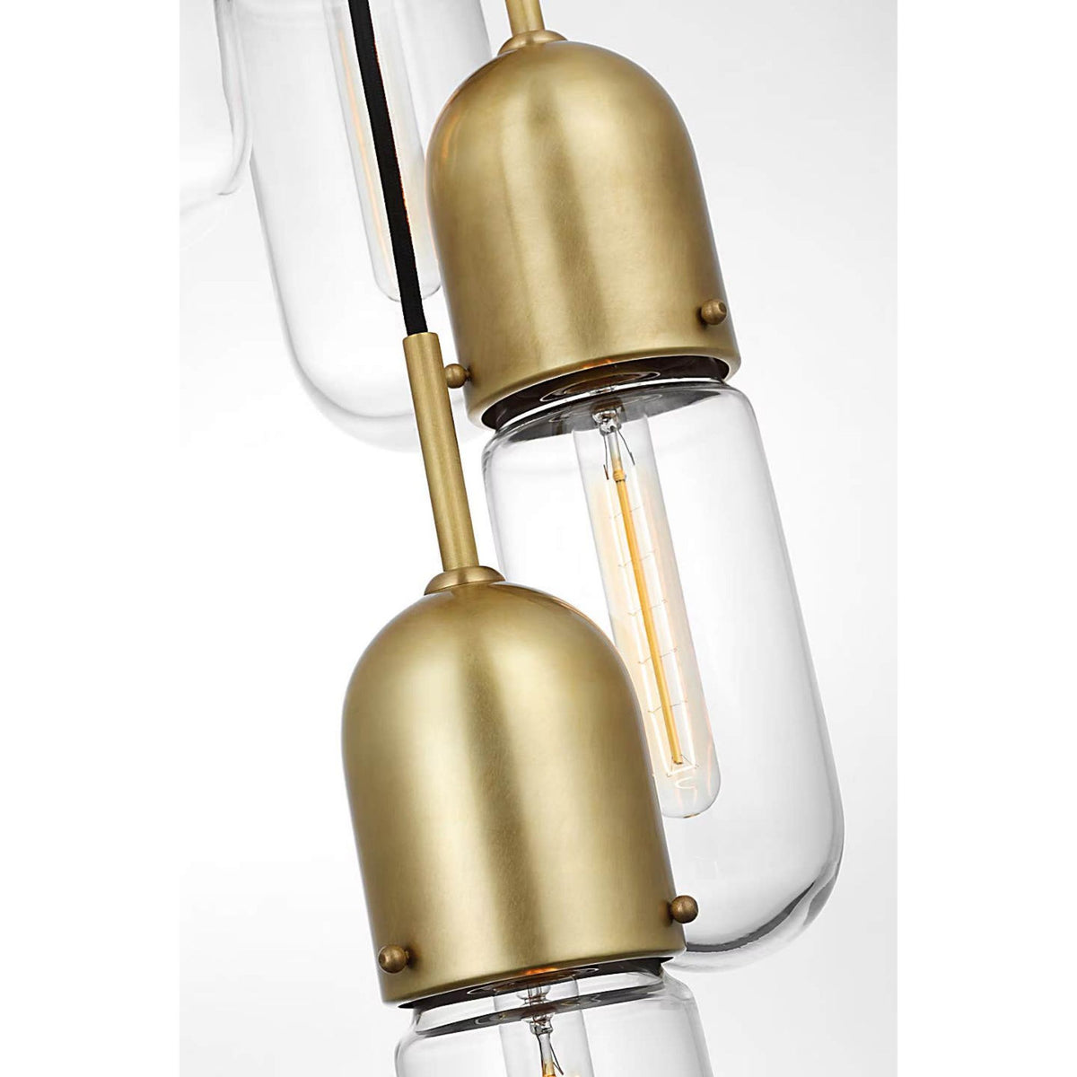 Thomas O'Brien Junio 5-Light Chandelier in Hand-Rubbed Antique Brass with Clear Glass W9.25" (Configurable)