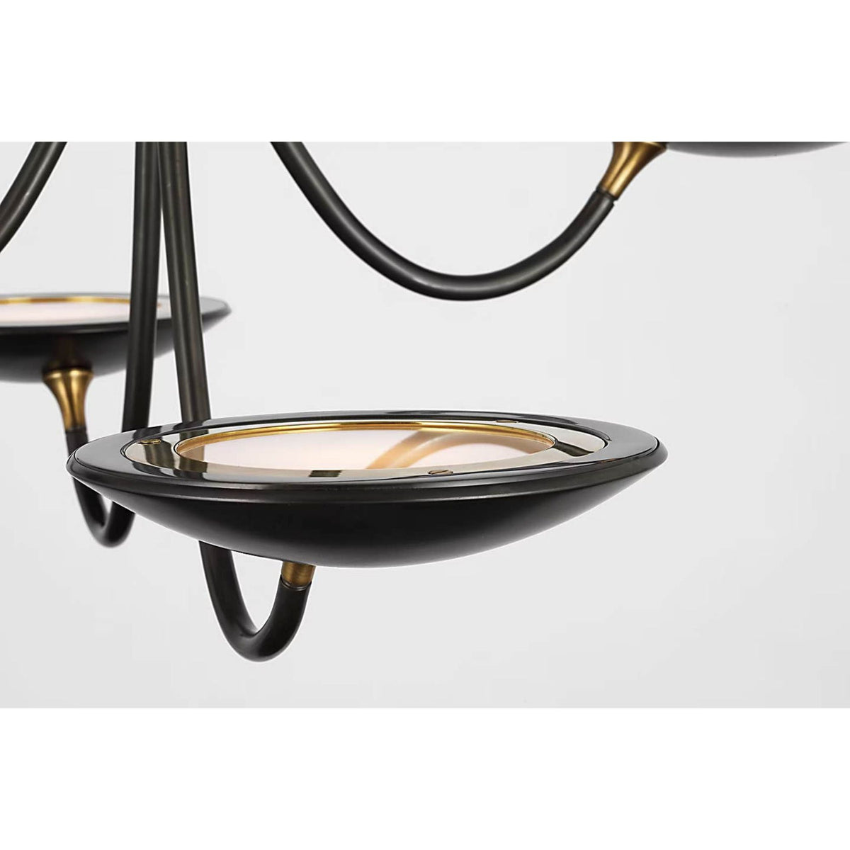 Thomas O'Brien Keira Medium Chandelier in Bronze and Hand-Rubbed Antique Brass W29.75" x H22"