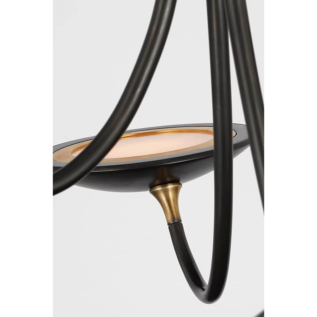 Thomas O'Brien Keira Medium Chandelier in Bronze and Hand-Rubbed Antique Brass W29.75" x H22"