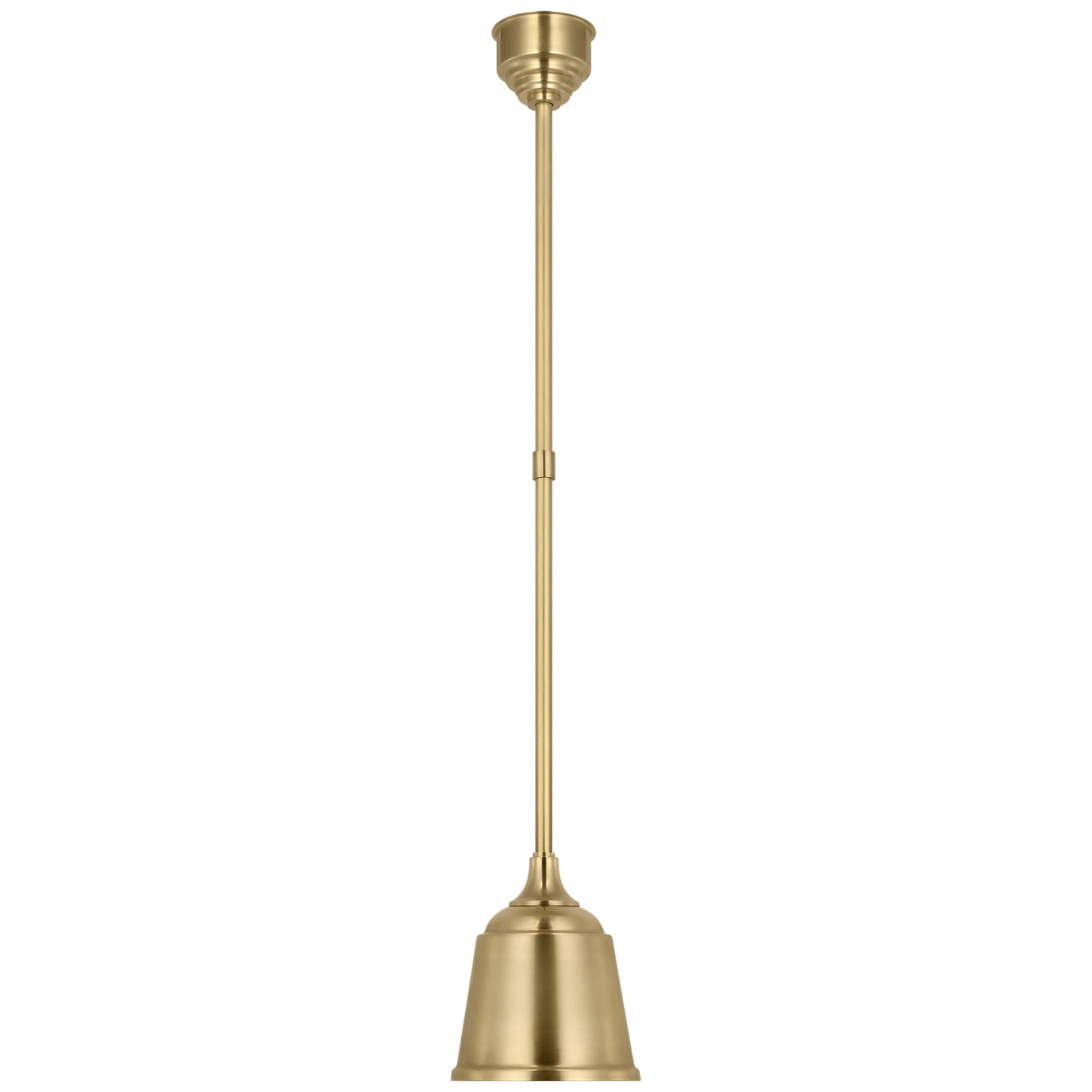Thomas O'Brien Academy Pendant in Hand-Rubbed Antique Brass with 8" Rockhouse Shade Outdoor Lighting W8"