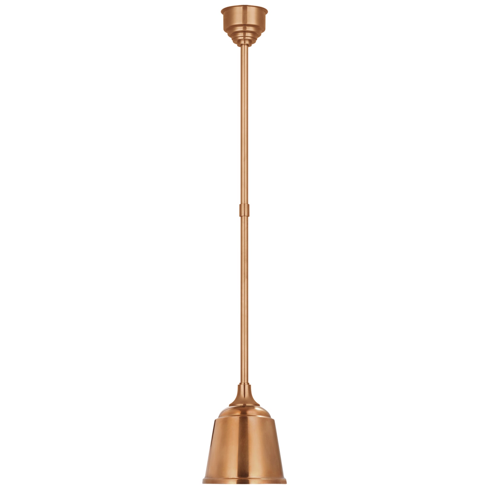 Thomas O'Brien Academy Pendant in Soft Copper with 8" Rockhouse Shade Outdoor Lighting W8"