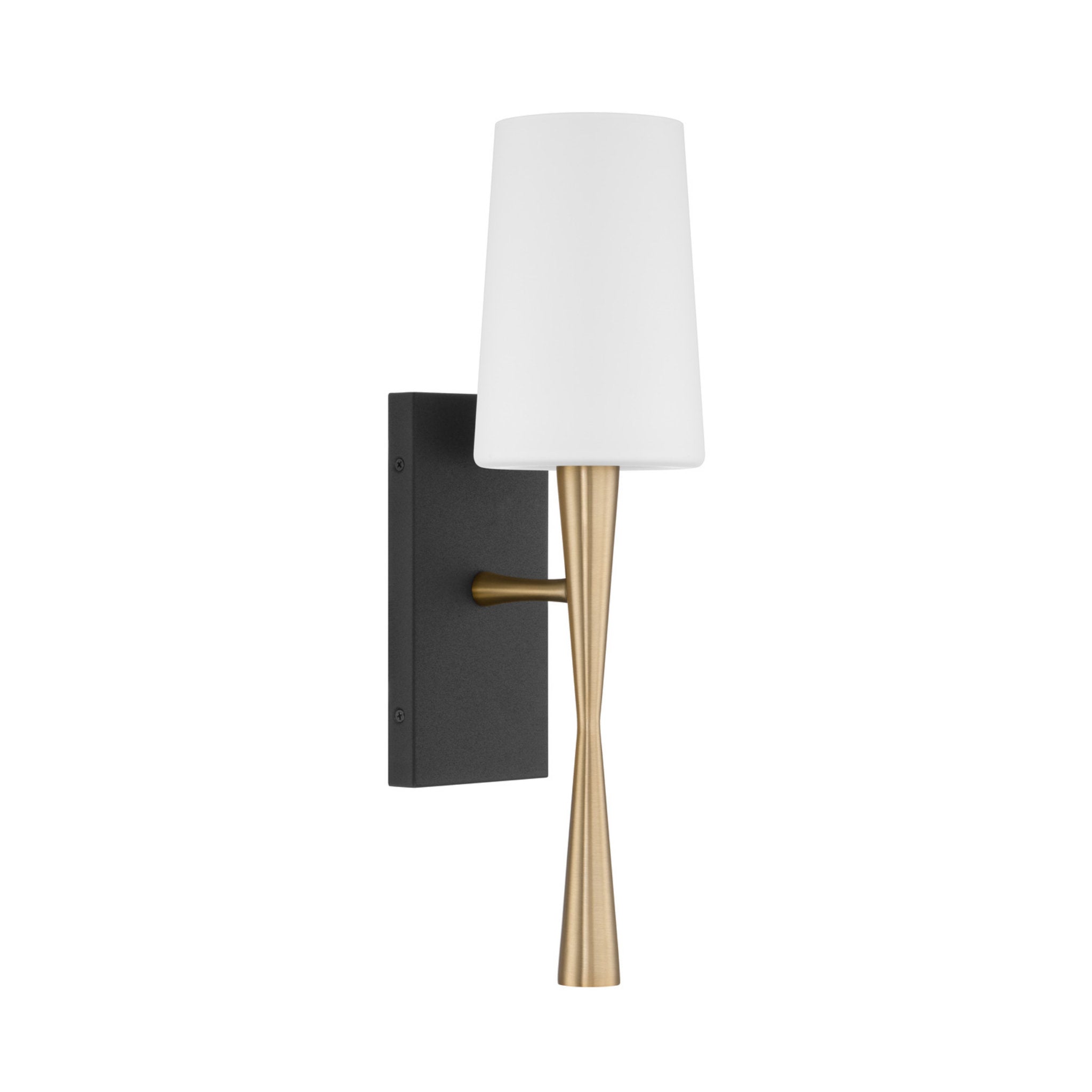 Trenton 5'' Aged Brass + Black Forged Sconce Gold 5"W x 18.5"H x 6.5"D