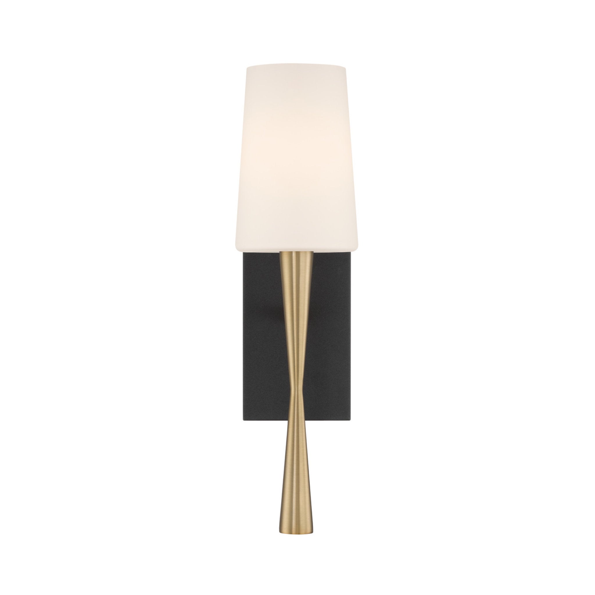 Trenton 5'' Aged Brass + Black Forged Sconce Gold 5"W x 18.5"H x 6.5"D