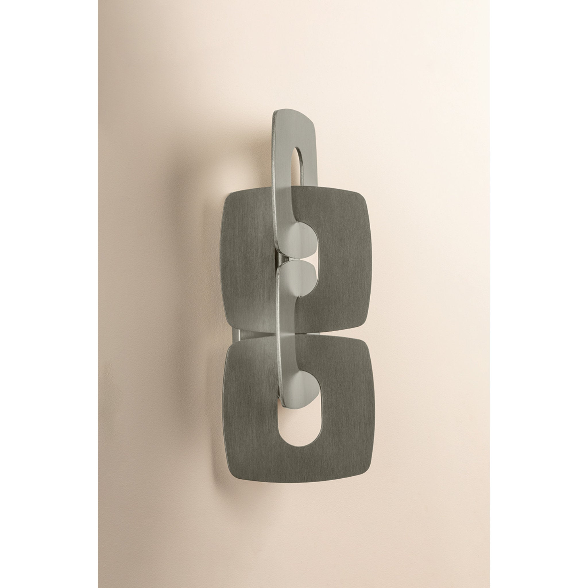 Trentino 2-Light Wall Sconce in Stria Silver Leaf 7.25W x 20H
