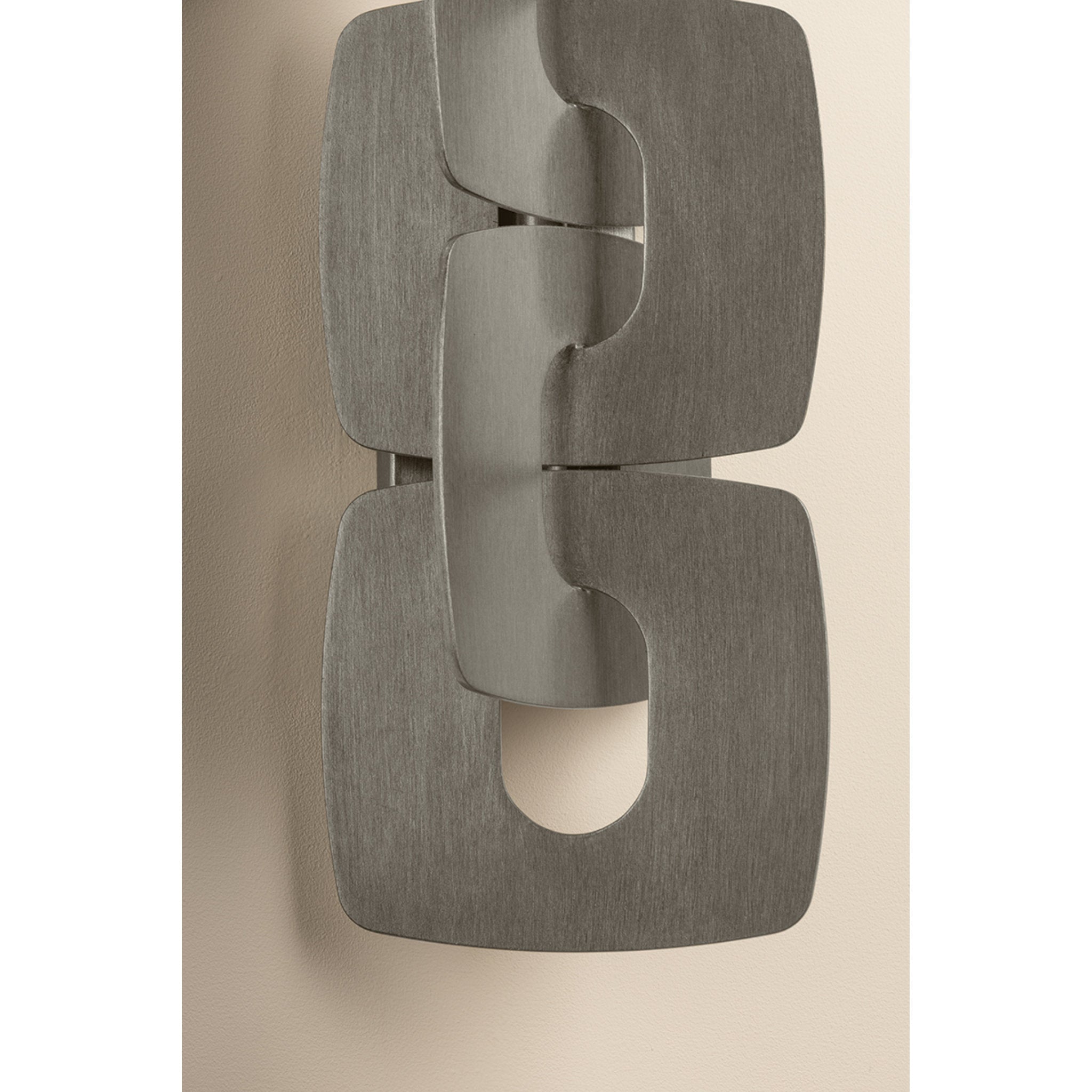 Trentino 2-Light Wall Sconce in Stria Silver Leaf 7.25W x 20H