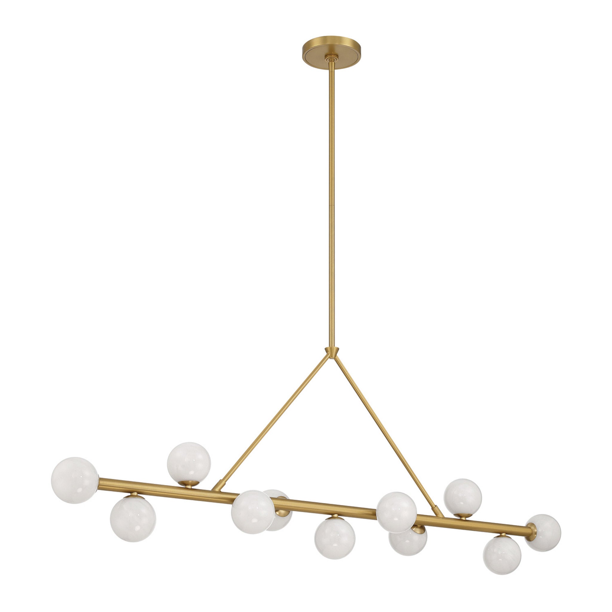 Terrell 46.5'' LED Luxe Gold Linear Chandelier Gold 46.5"W x 17"H x 7.75"D