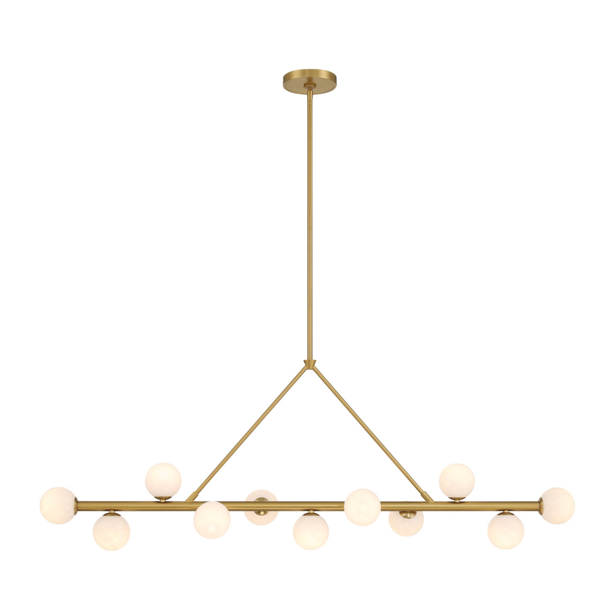 Terrell 46.5'' LED Luxe Gold Linear Chandelier Gold 46.5"W x 17"H x 7.75"D