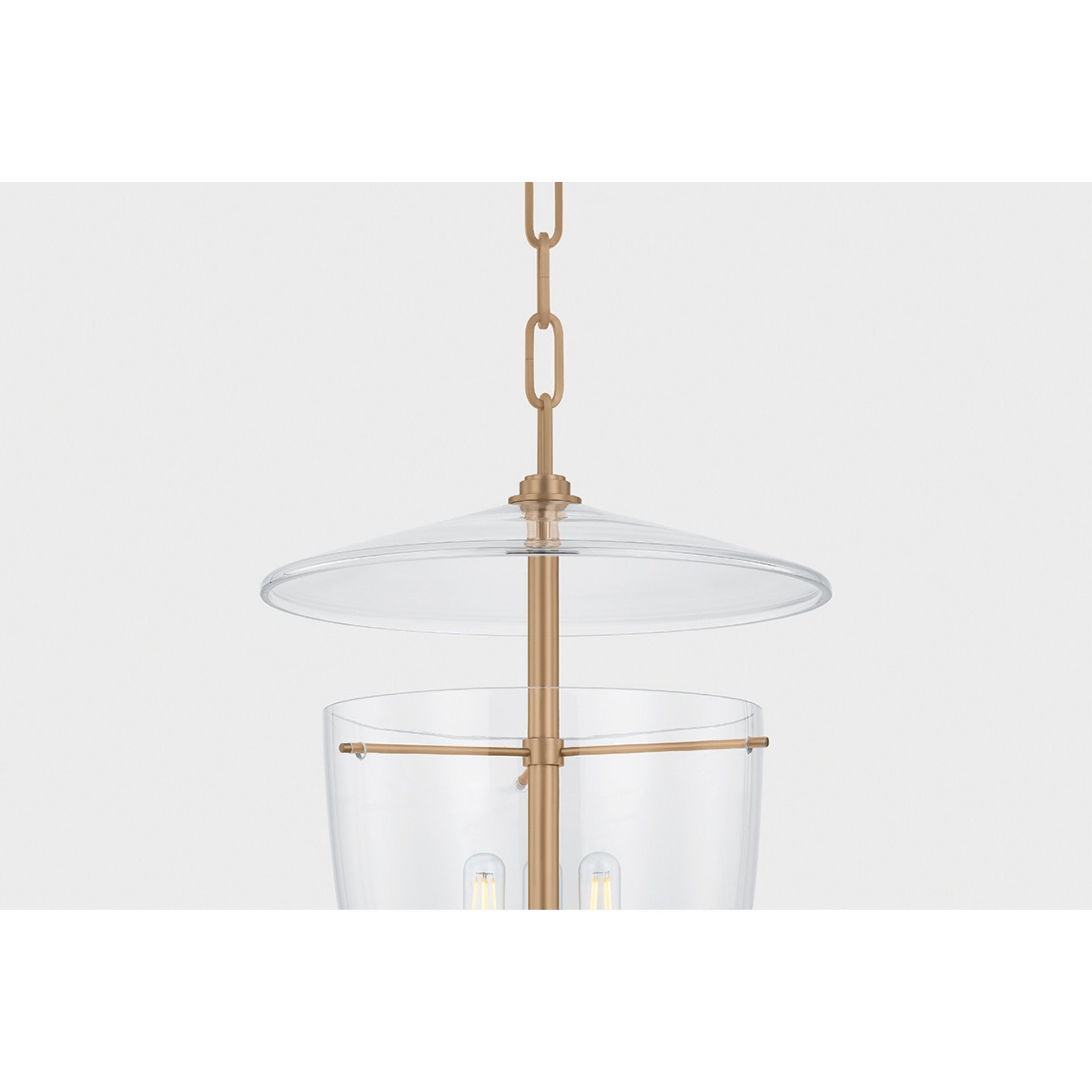 Tully 3-Light Lantern in Patina Brass 13.5W x 20.25H