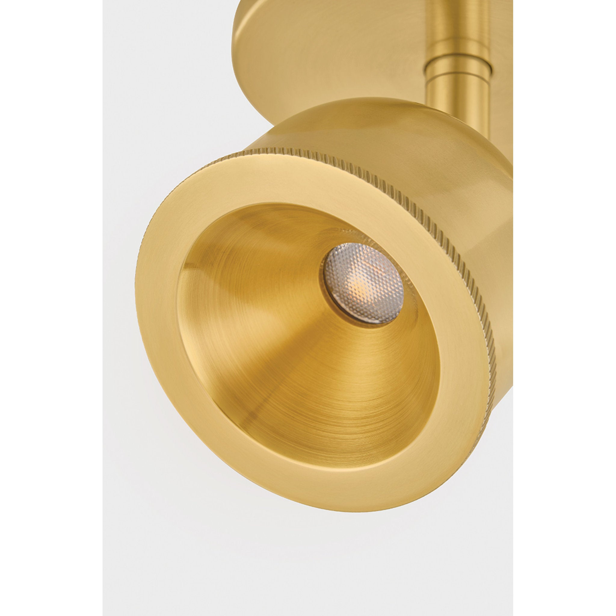 Tuthill 1-Light Flush Mount in Aged Brass 4.25W x 4.25H (3041-AGB)