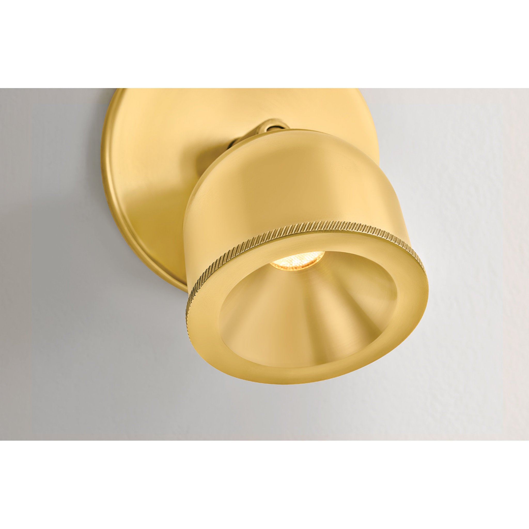 Tuthill 1-Light Flush Mount in Aged Brass 4.25W x 4.25H (3041-AGB)