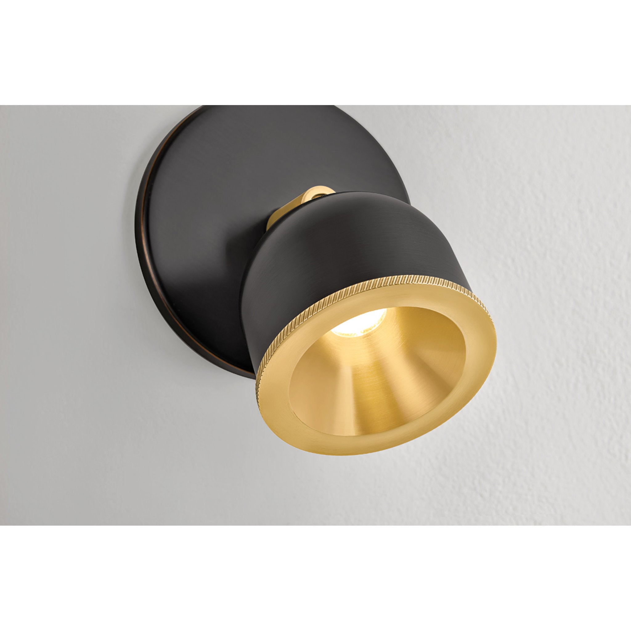 Tuthill 1-Light Flush Mount in Aged Brass 4.25W x 4.25H (3041-AGB/DB)