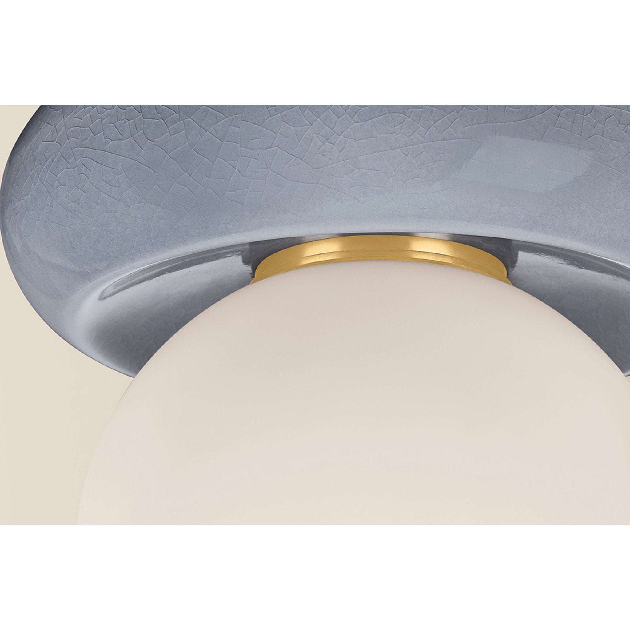 Tyra 1-Light Flush Mount in Aged Brass 8.75W x 6H