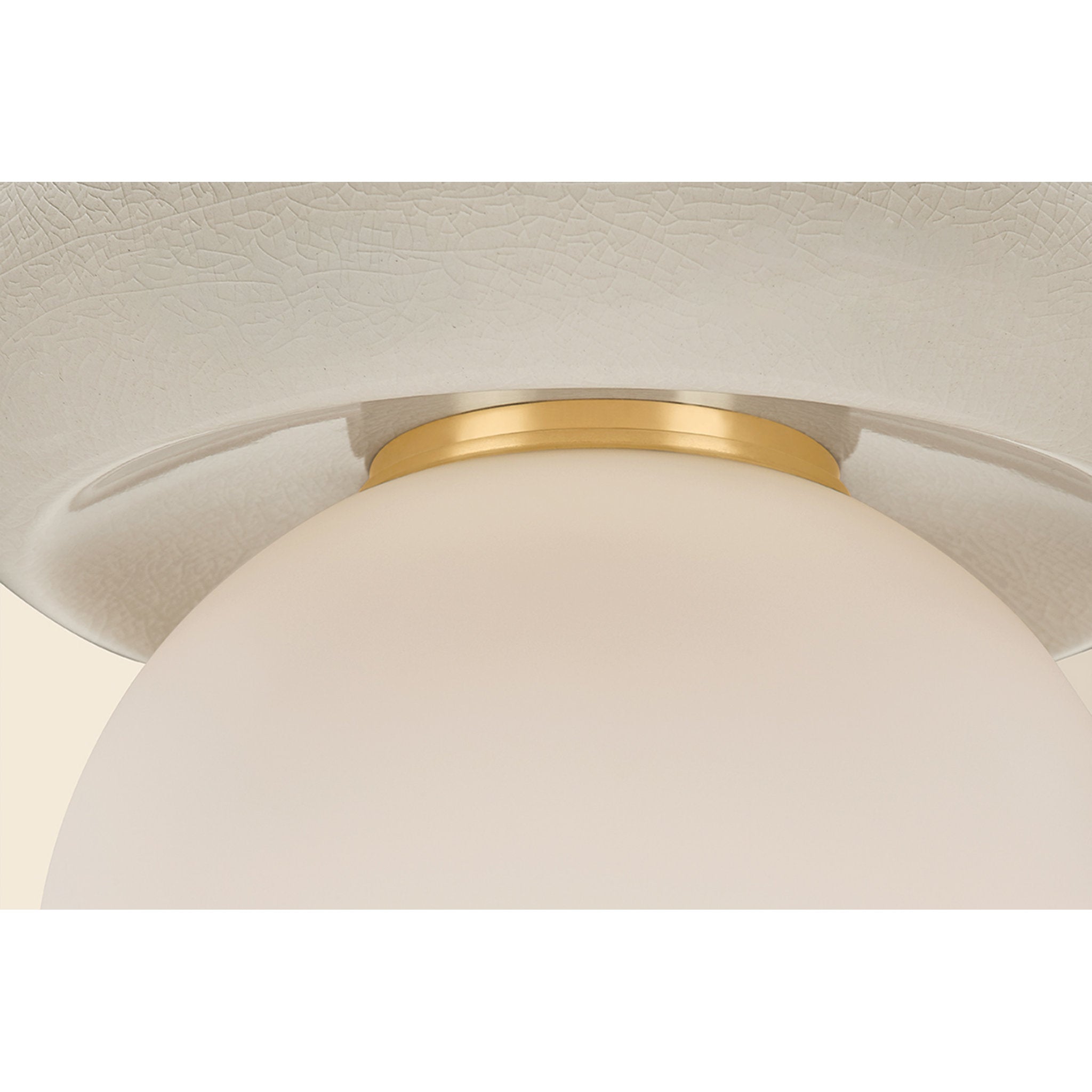 Tyra 1-Light Flush Mount in Aged Brass 8.75W x 9H