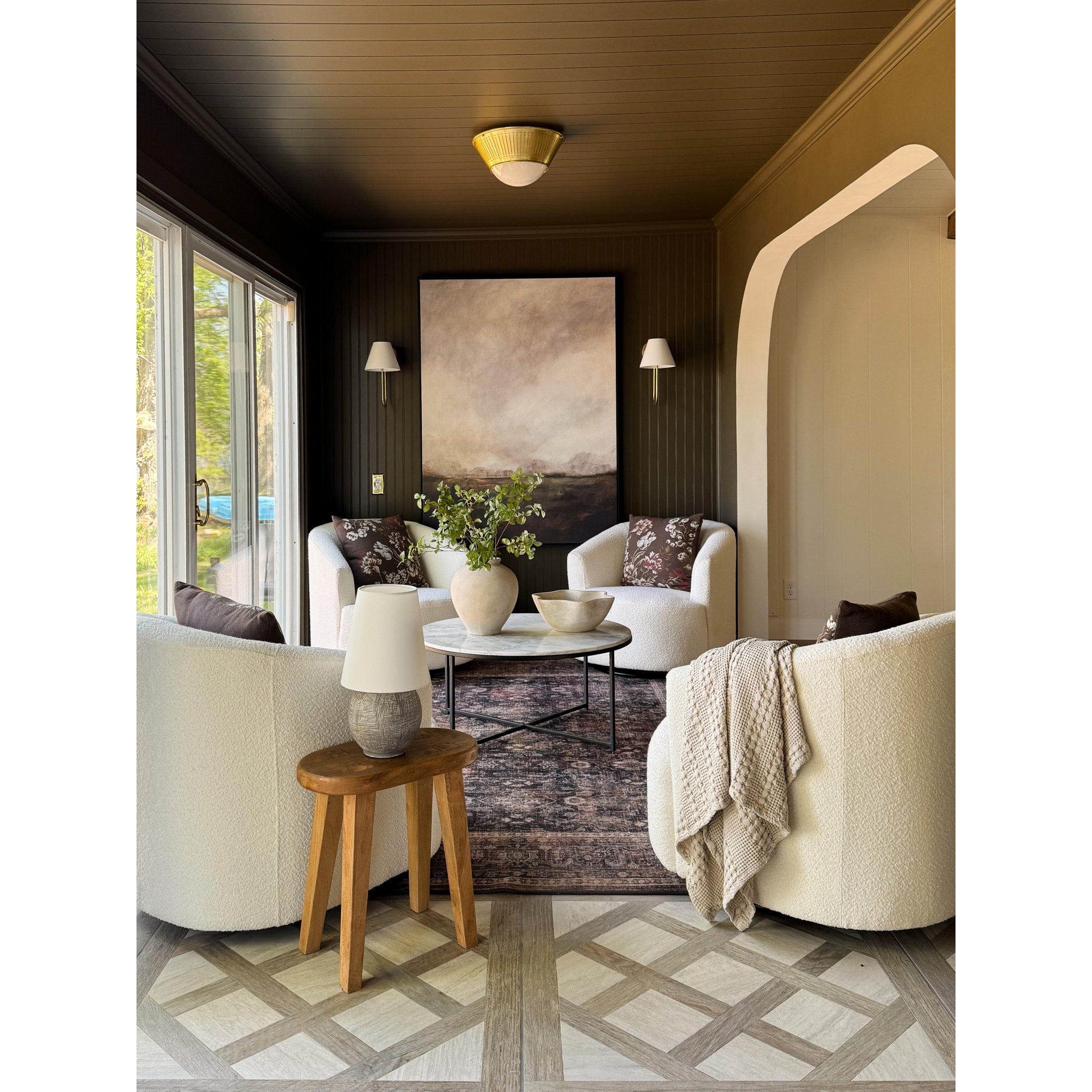 Hawthorne 1-Light Wall Sconce in Aged Brass by Mark D. Sikes 7.75W x 15H