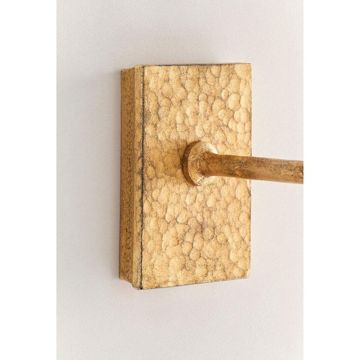 Chapman & Myers Aiden Large Tail Sconce in Gilded Iron with Linen Shade W8.5" x H32" x E8.75"