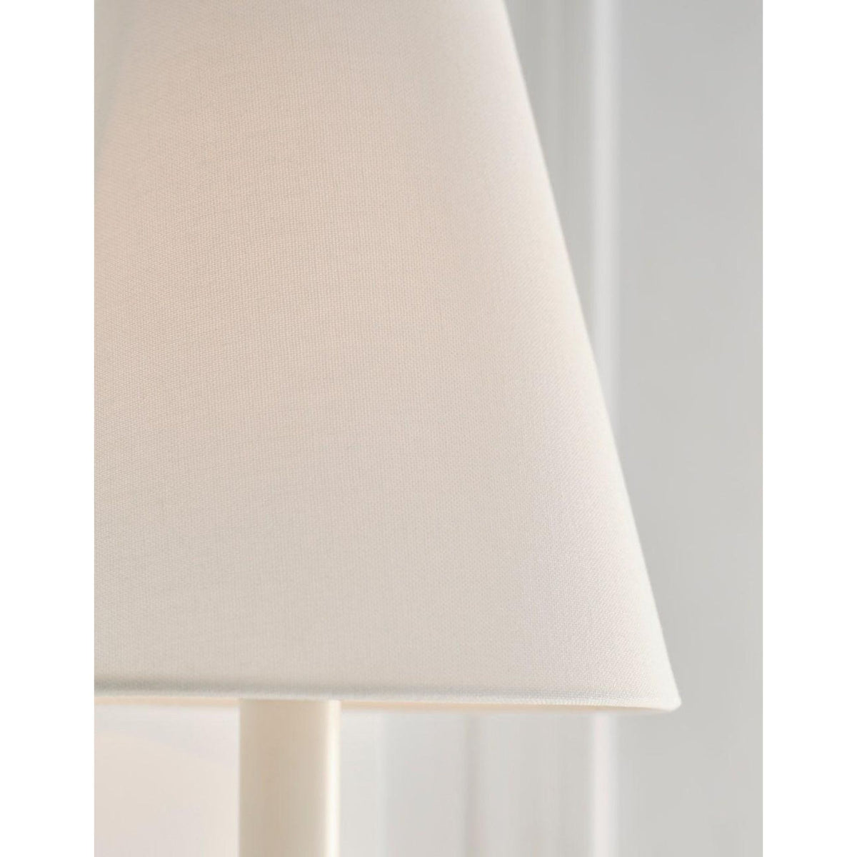 Chapman & Myers Aiden Large Tail Sconce in Gilded Iron with Linen Shade W8.5" x H32" x E8.75"