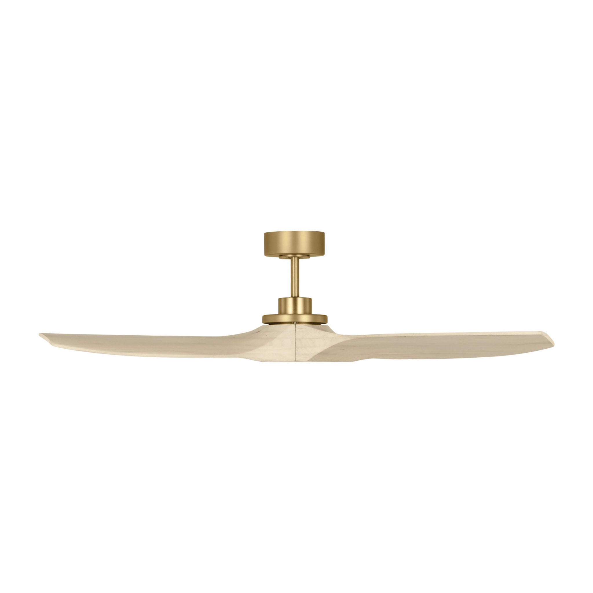 Collins Smart 52 - Burnished Brass  in Burnished Brass  w/ Washed White Oak Blade D:52'' H:12 1/2''