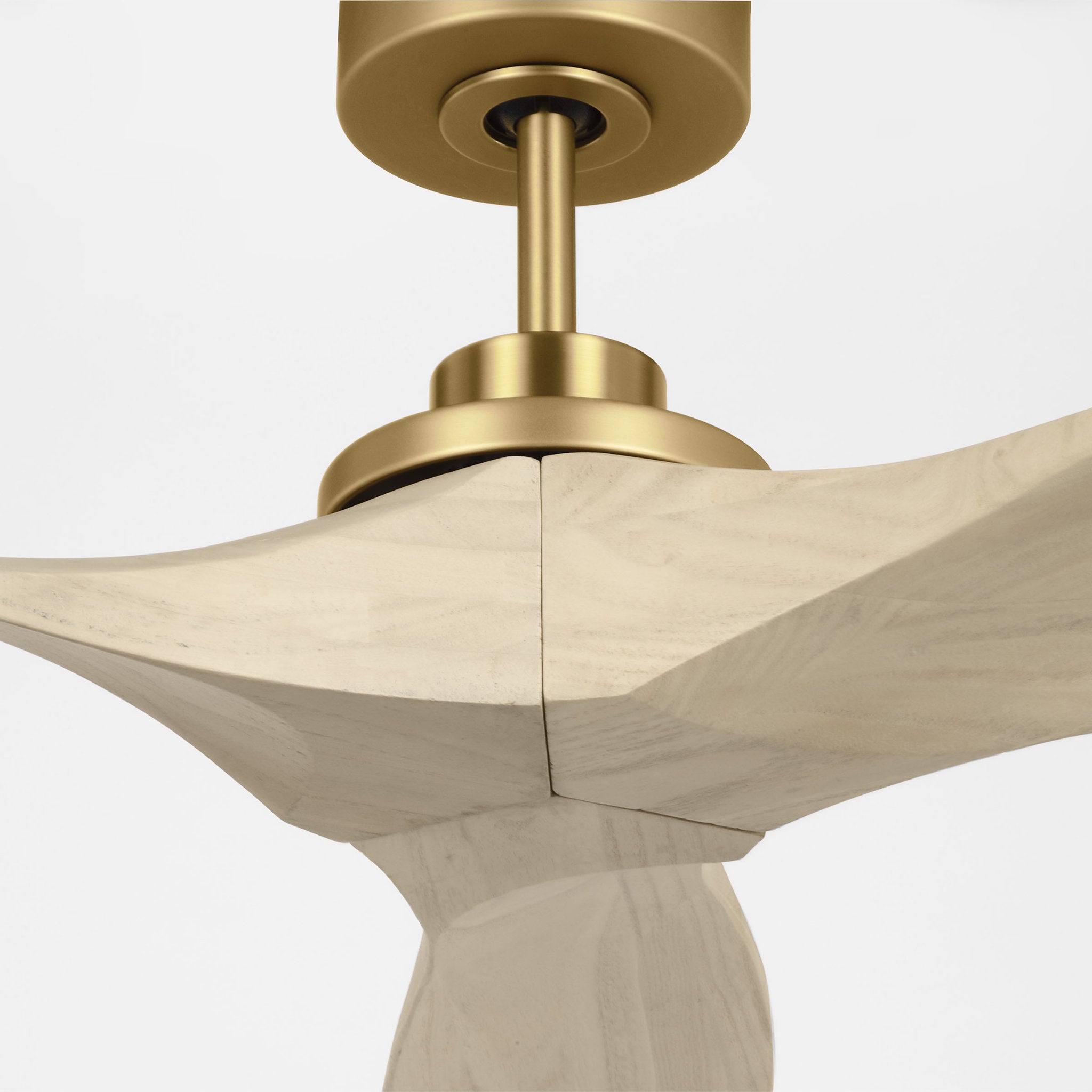 Collins Smart 60 - Burnished Brass  in Burnished Brass  w/ Washed White Oak Blade D:60'' H:12 1/2''