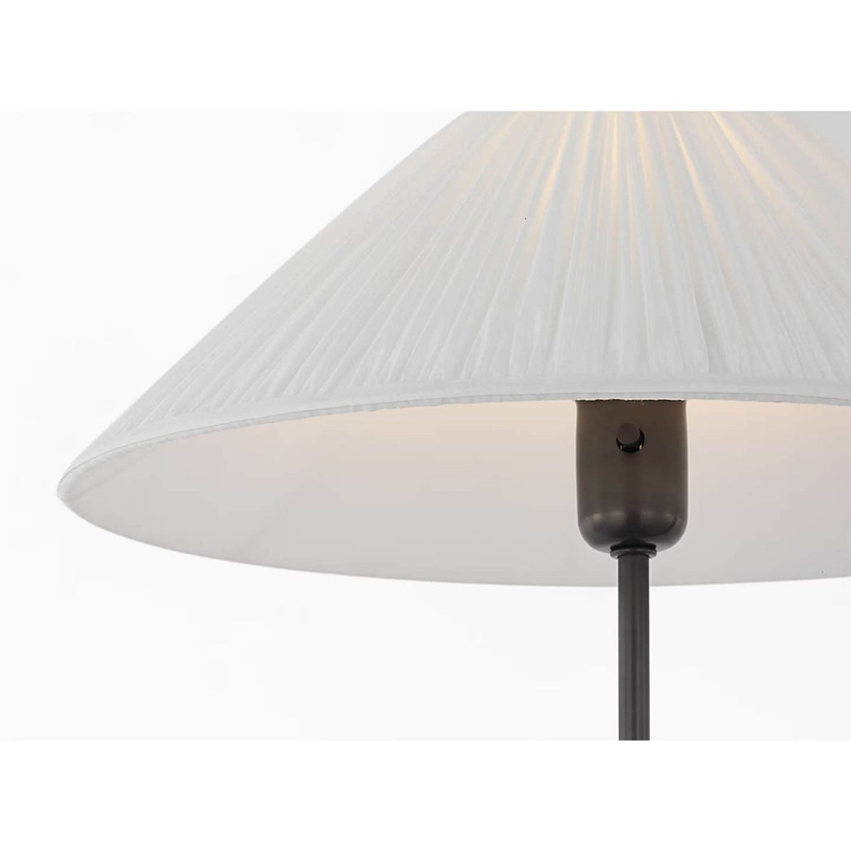 Amber Lewis Soren 53" Floor Lamp in Bronze with Silk Pleated Shade W18" x H53.5"