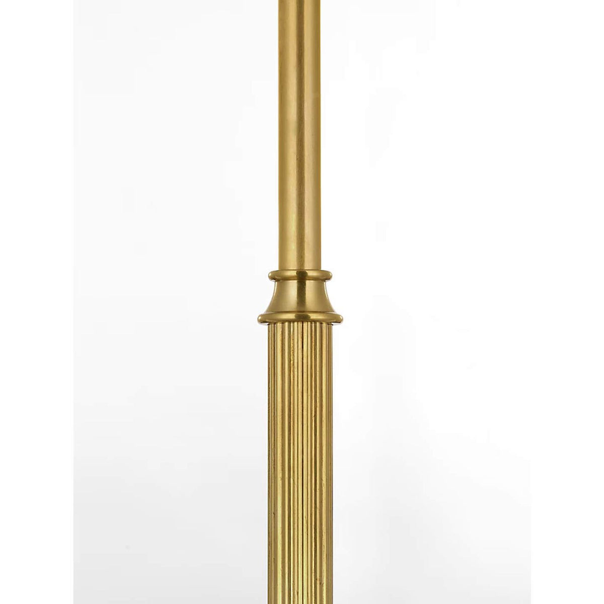 Amber Lewis Soren 53" Floor Lamp in Hand-Rubbed Antique Brass with Silk Pleated Shade W18" x H53.5"