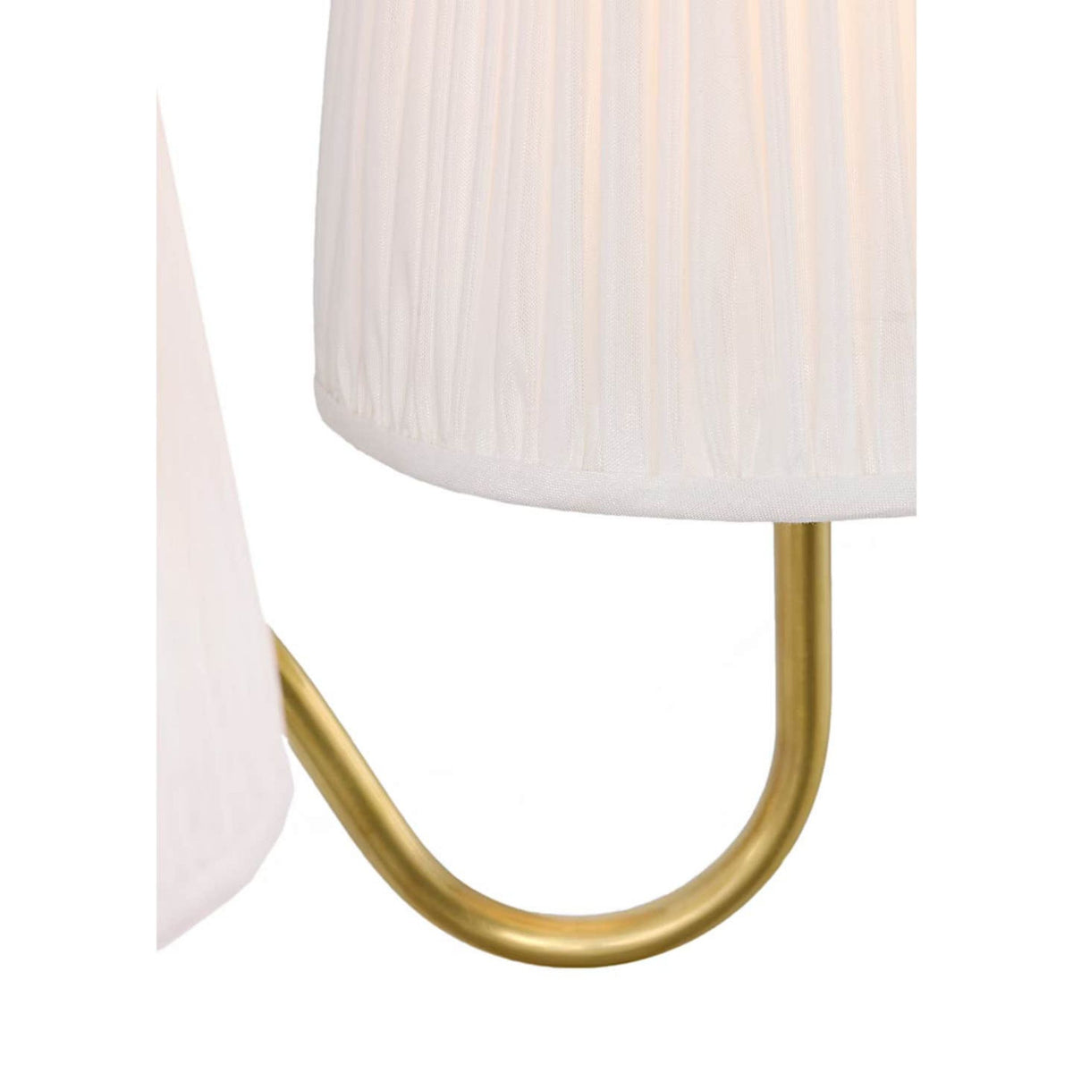 Amber Lewis Lyndsie 11" Double Sconce in Hand-Rubbed Antique Brass with Silk Pleated Shades W16" x H10.75" x E9.5"