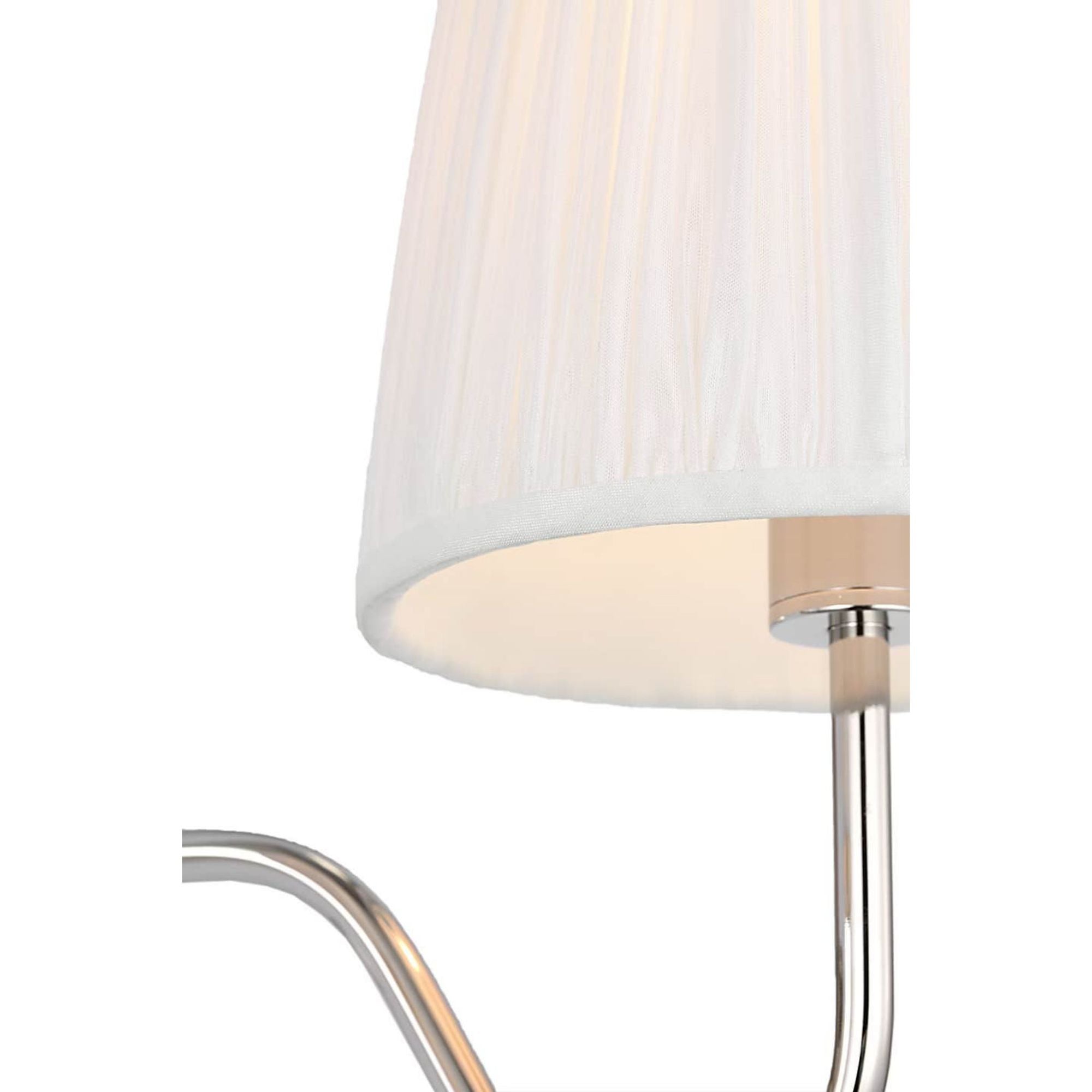 Amber Lewis Lyndsie 11" Double Sconce in Polished Nickel with Silk Pleated Shades W16" x H10.75" x E9.5"
