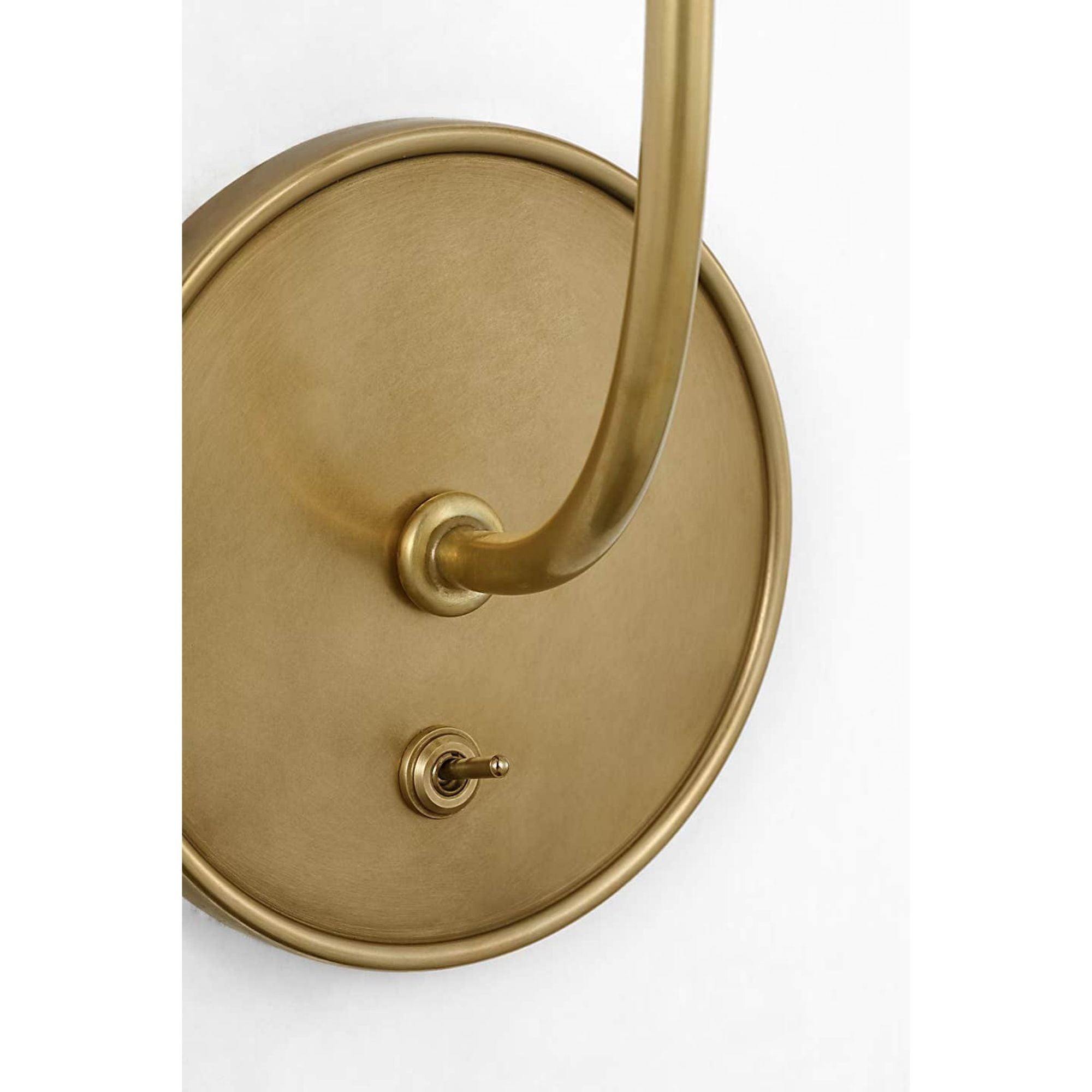 Amber Lewis Malia 14" Arched Wall Light in Hand-Rubbed Antique Brass with Hand-Rubbed Antique Brass Shade W8" x H13.75" x E14"
