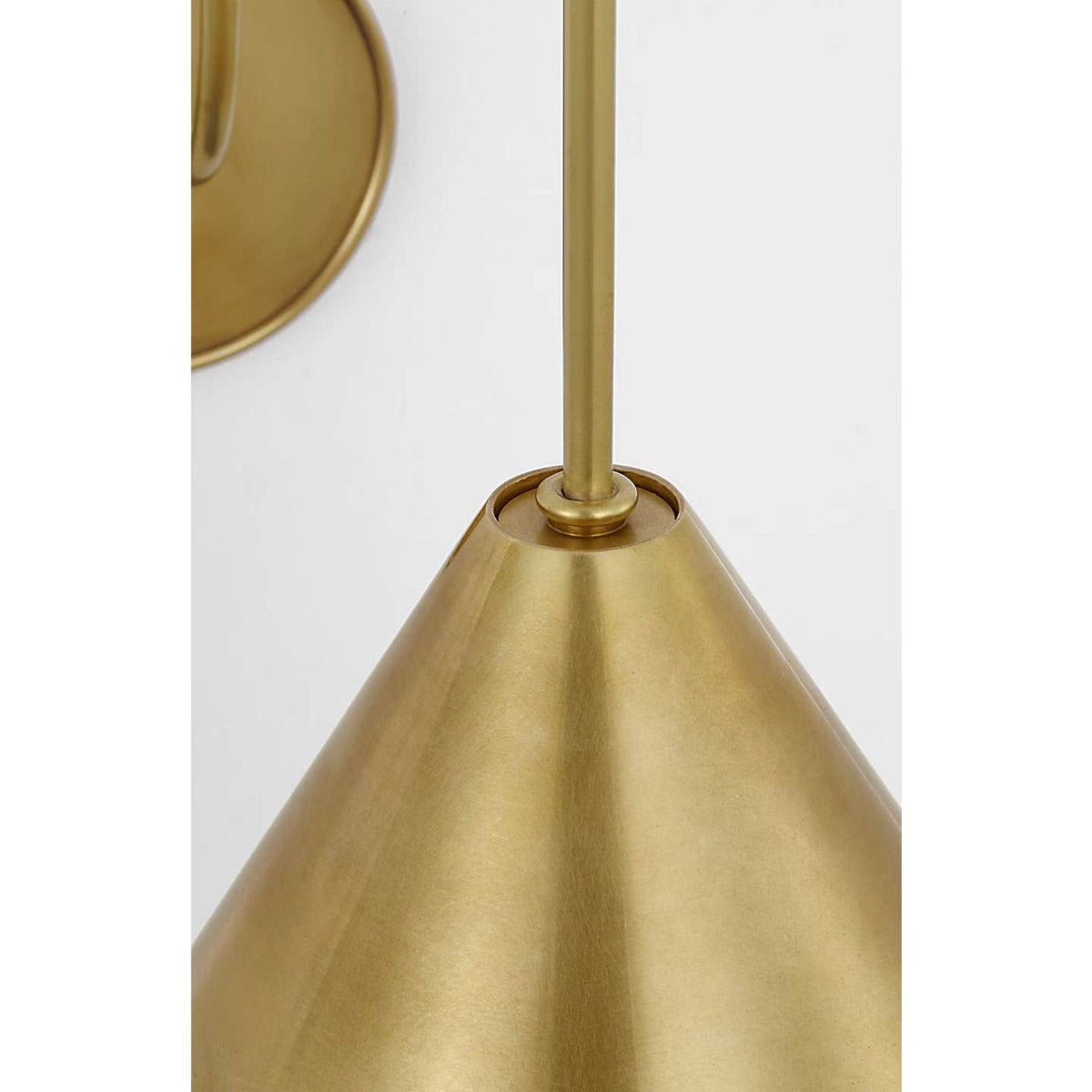 Amber Lewis Malia 14" Arched Wall Light in Hand-Rubbed Antique Brass with Hand-Rubbed Antique Brass Shade W8" x H13.75" x E14"