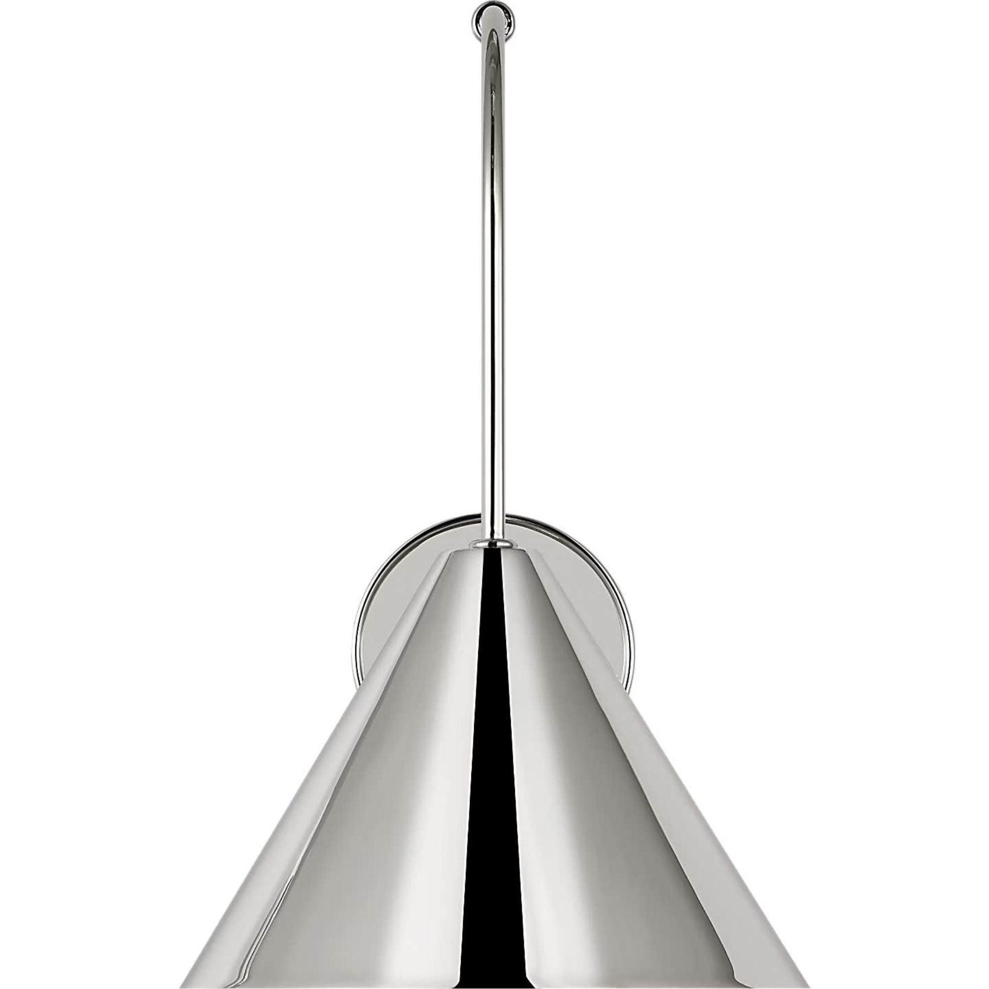 Amber Lewis Malia 14" Arched Wall Light in Polished Nickel with Polished Nickel Shade W8" x H13.75" x E14"